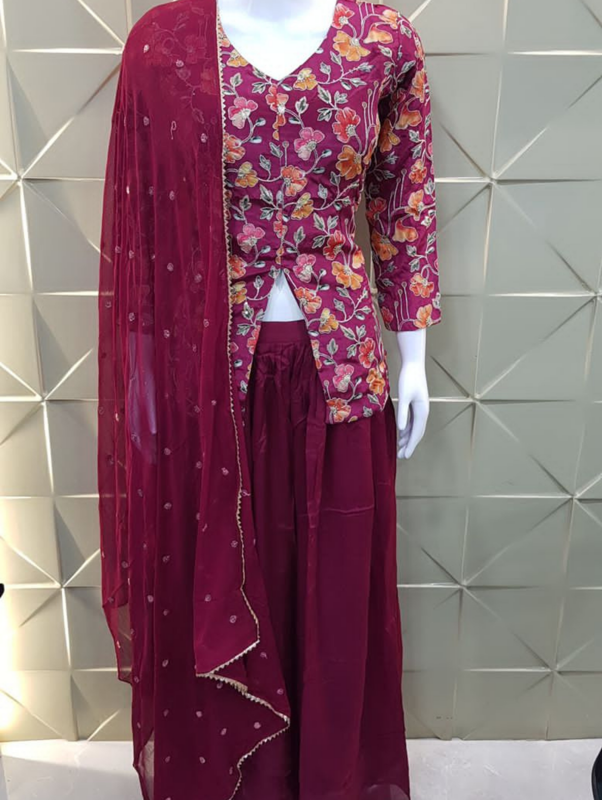 Designer Georgette Set with work - 2 Piece