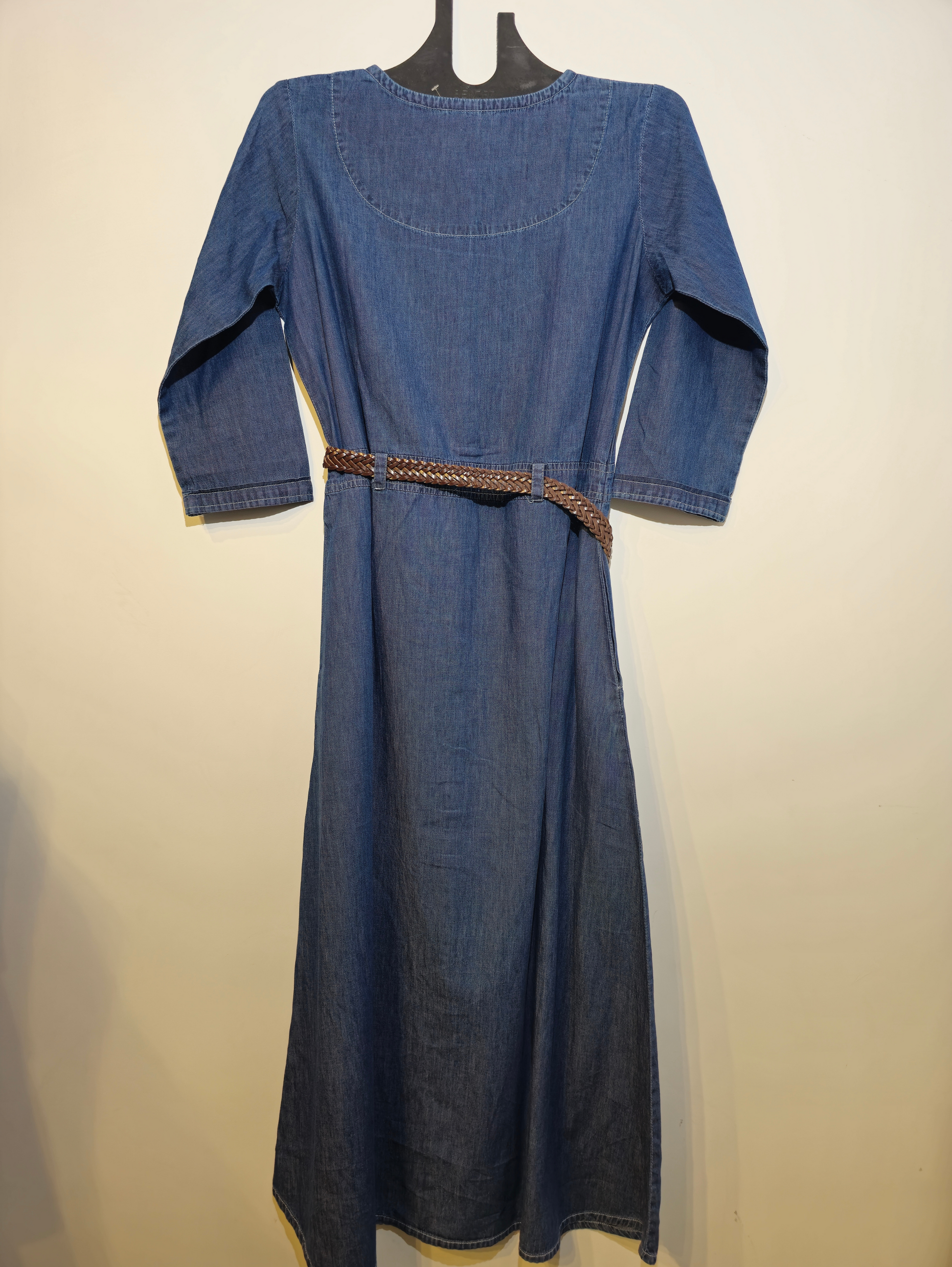 Designer Denim Straight Kurti with Belt