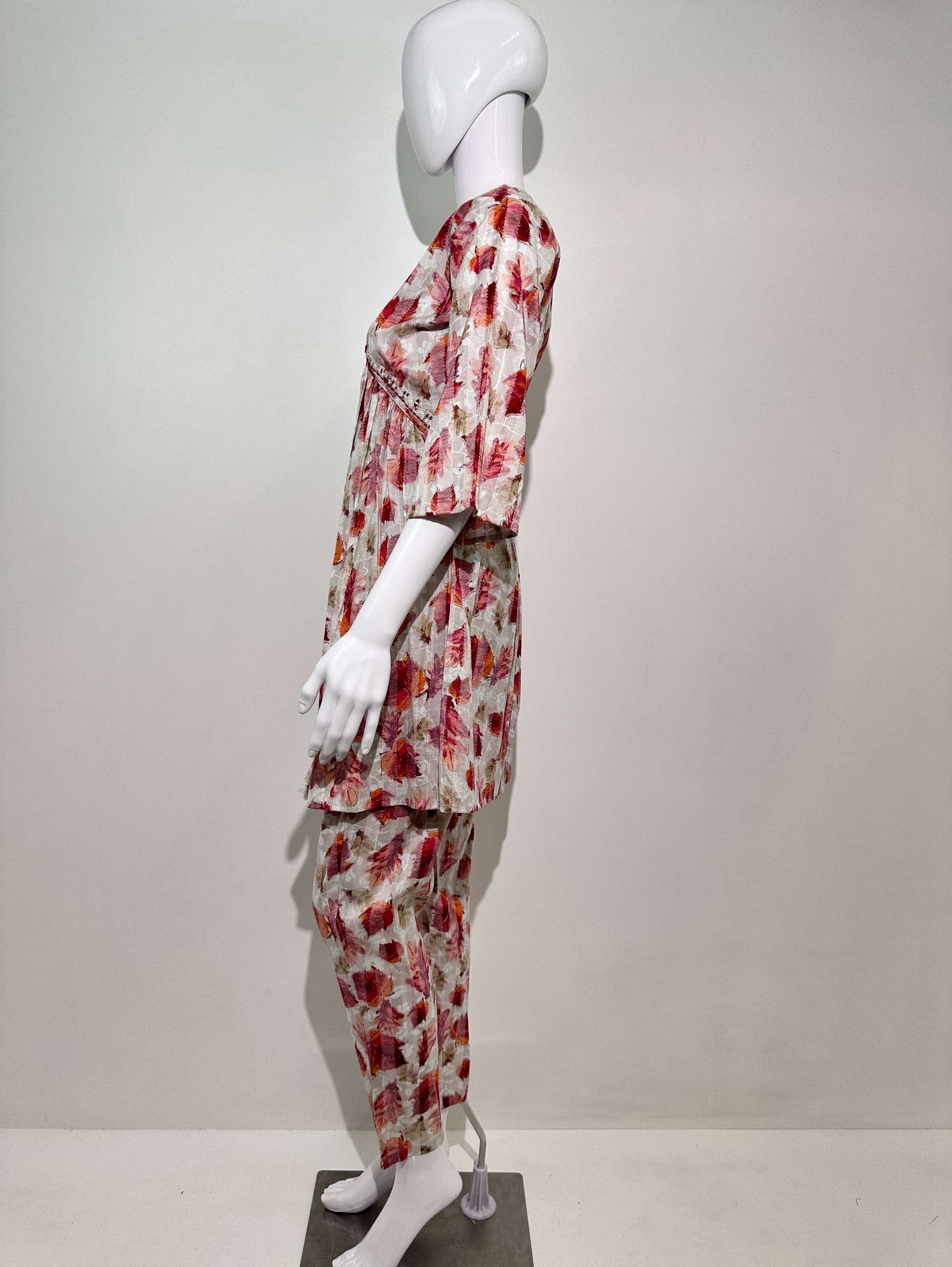 Alia Cut Coord Set with Neck work