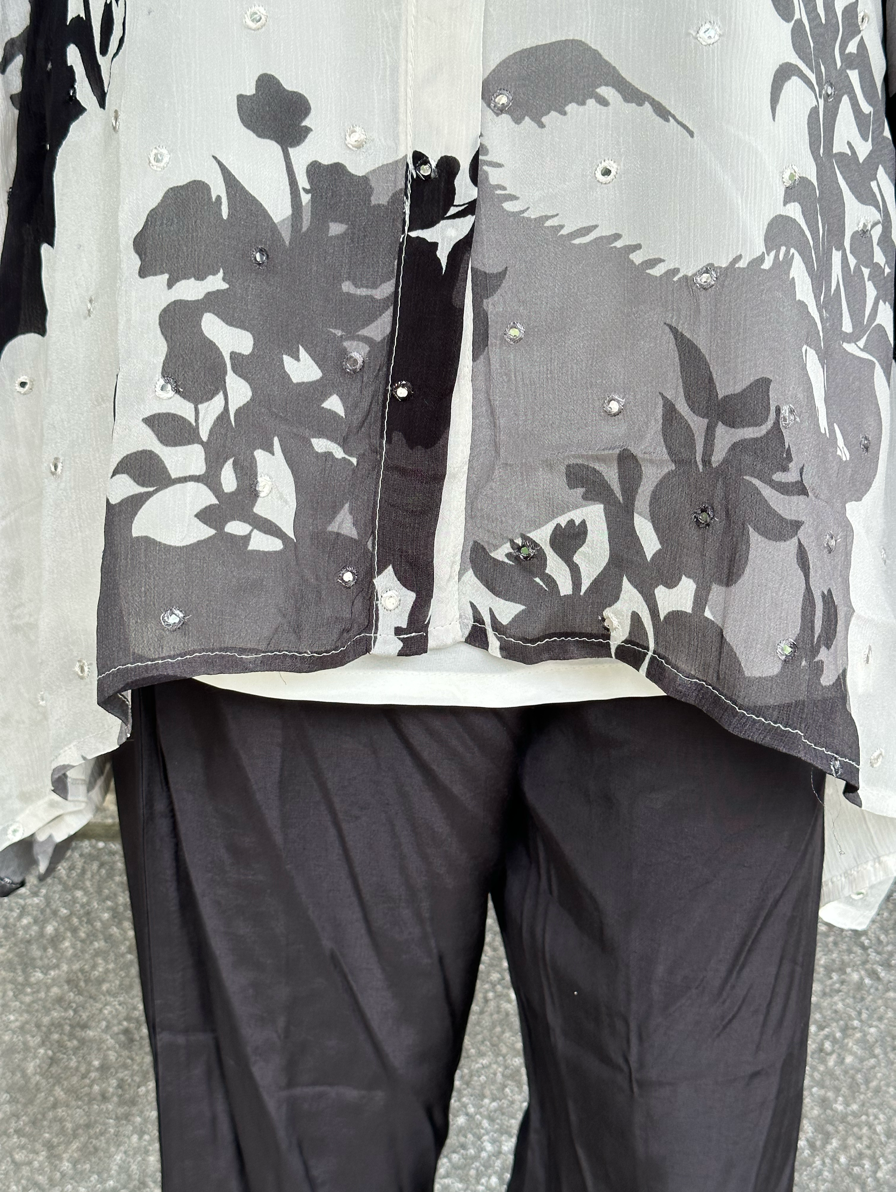 Image of The Kaftan Mirror Embroidary Coords Set - 3 Piece