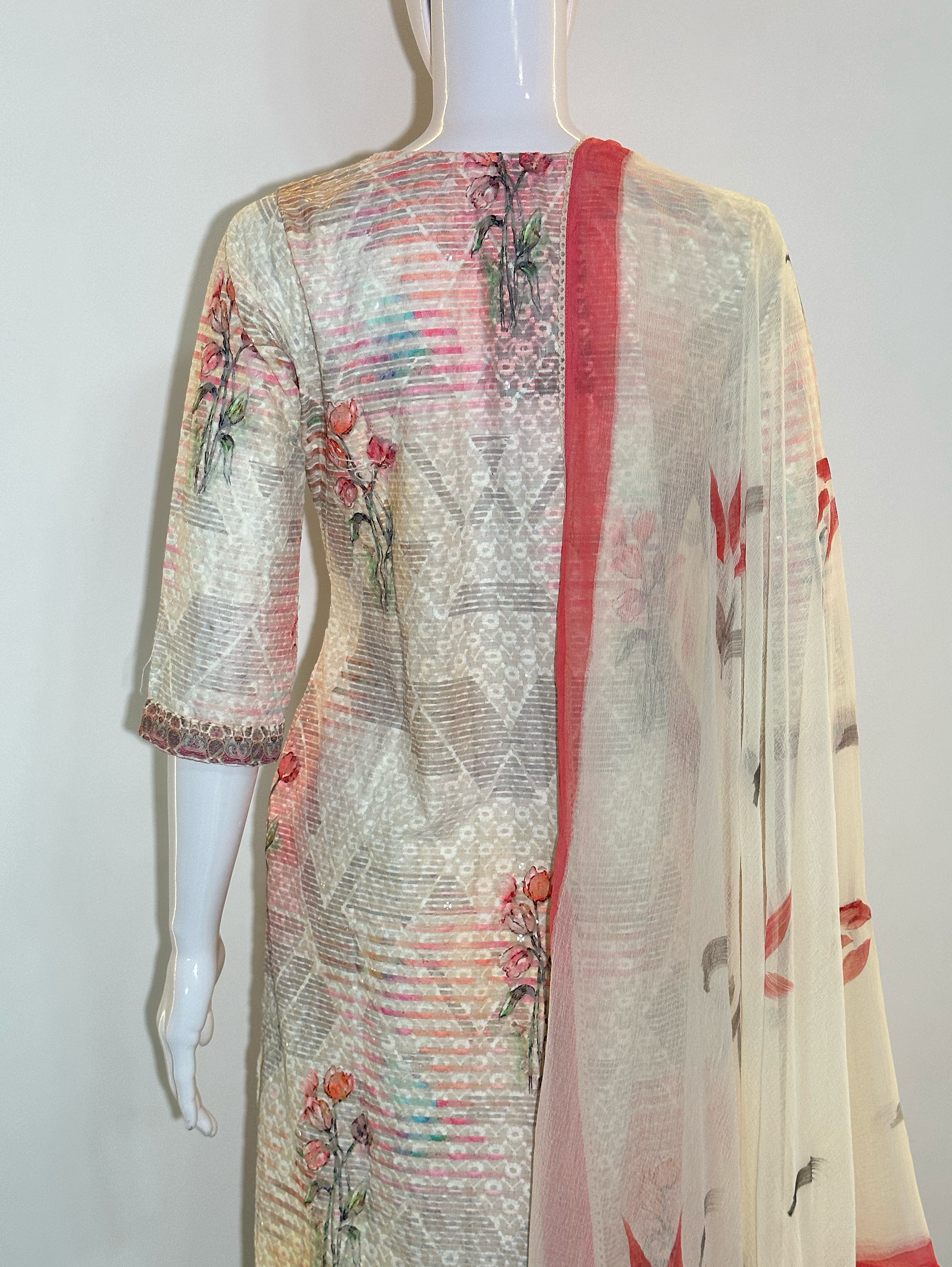 Pure cotton Neck work Kurti Set