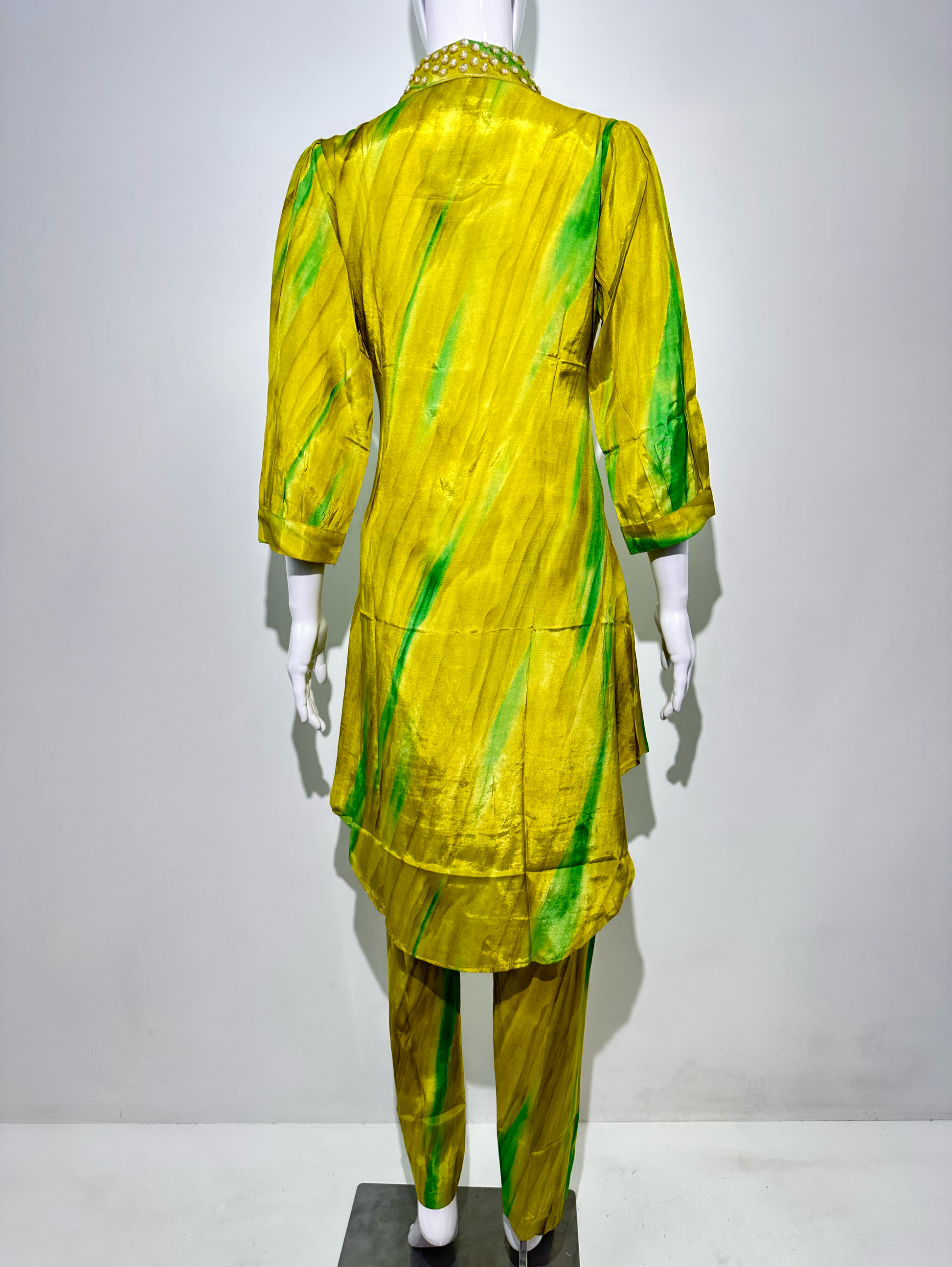 Muslin with Collar and Side Pocket work Coords