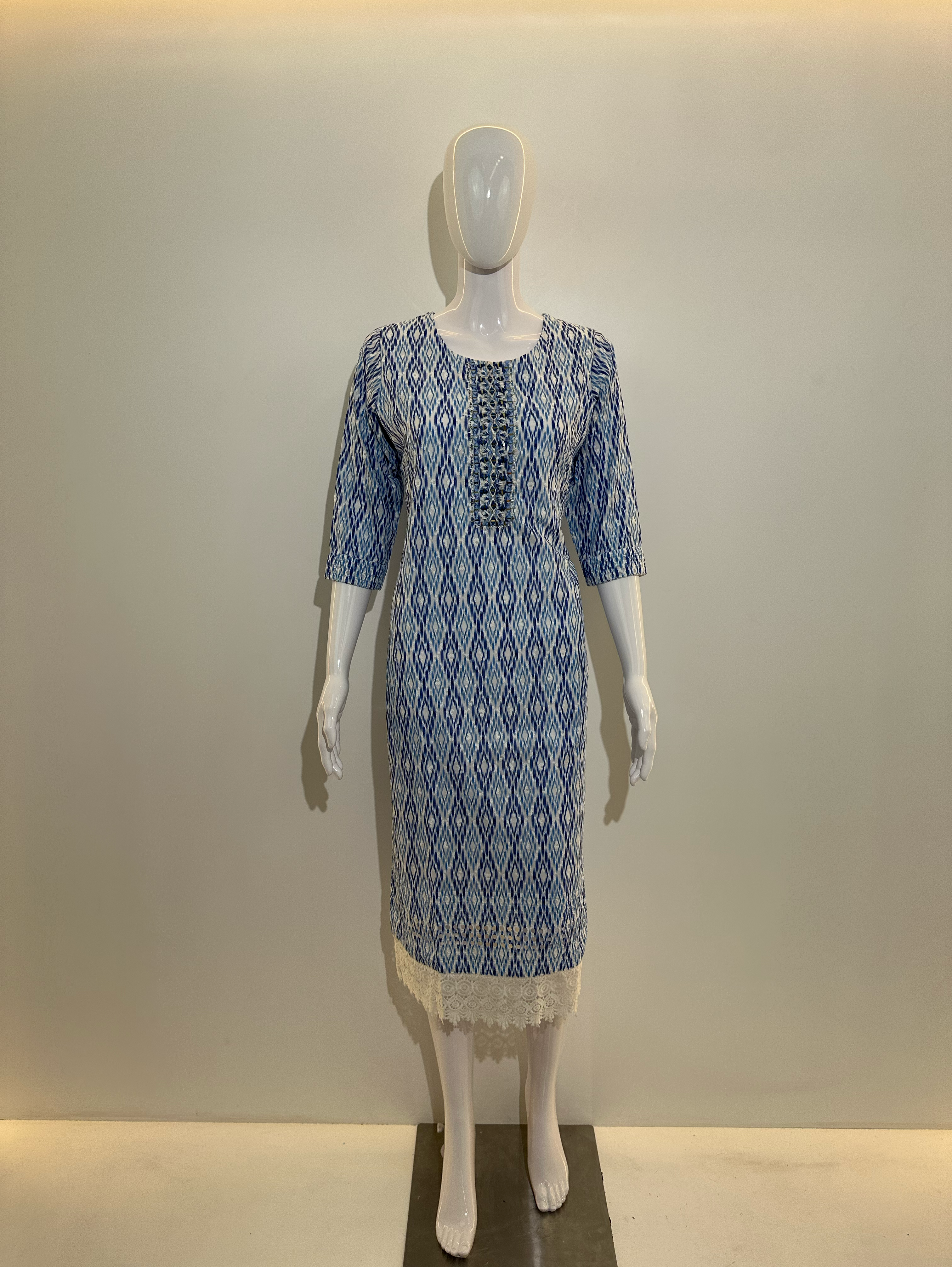 Lucknowi Center Hand work Kurti