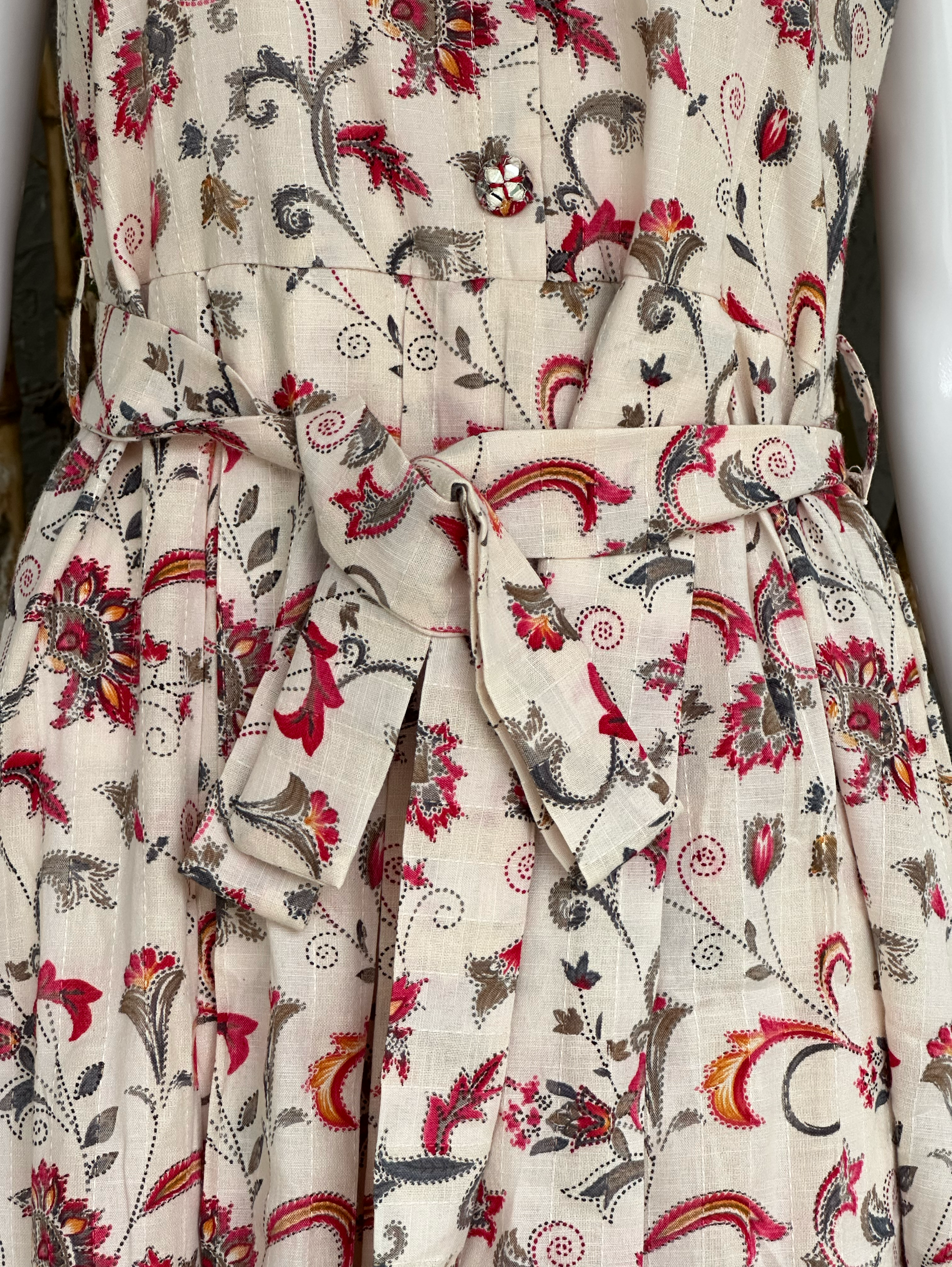 Cotton Midi Dress - With Belt