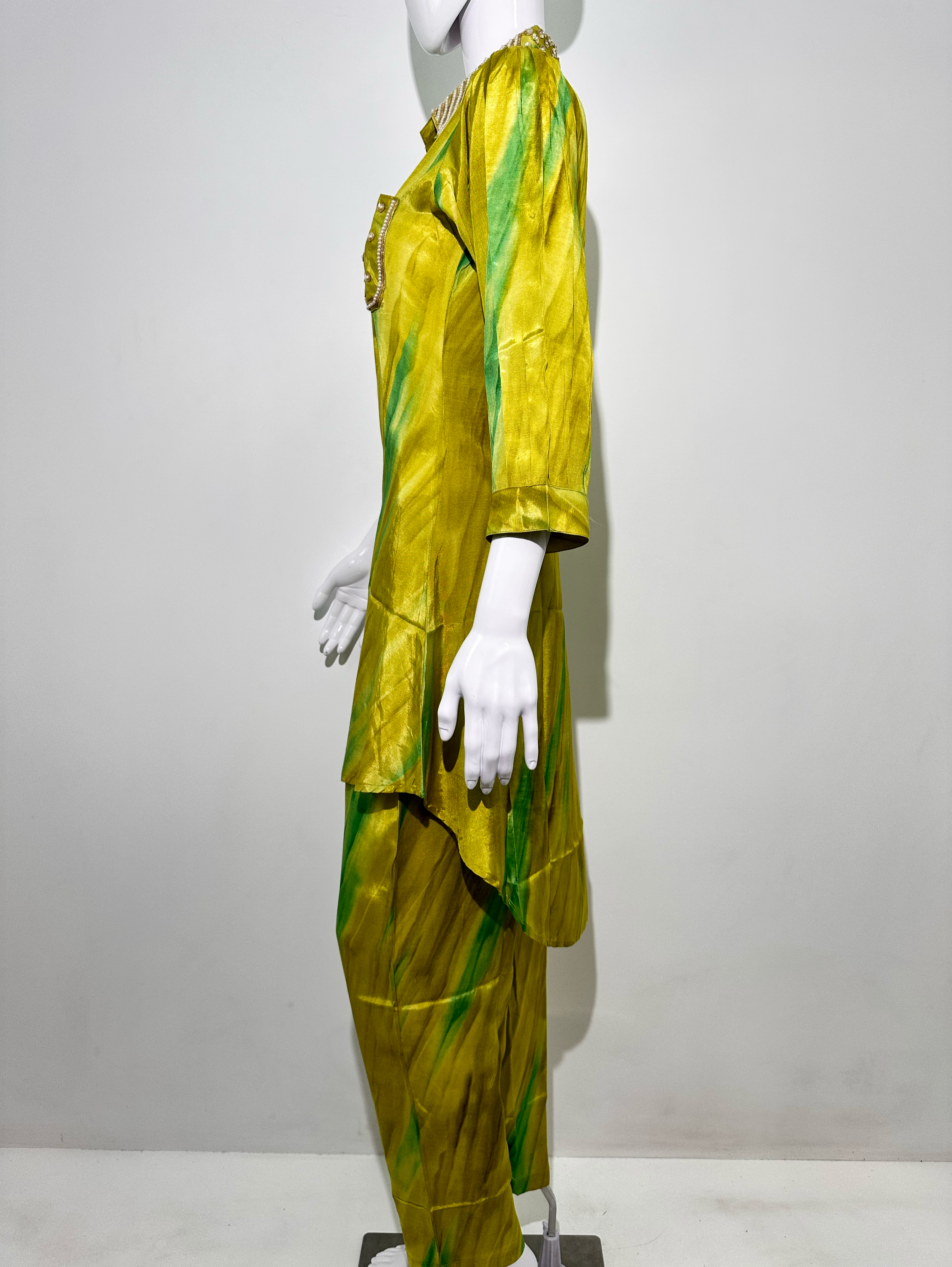 Image of Muslin with Collar and Side Pocket work Coords