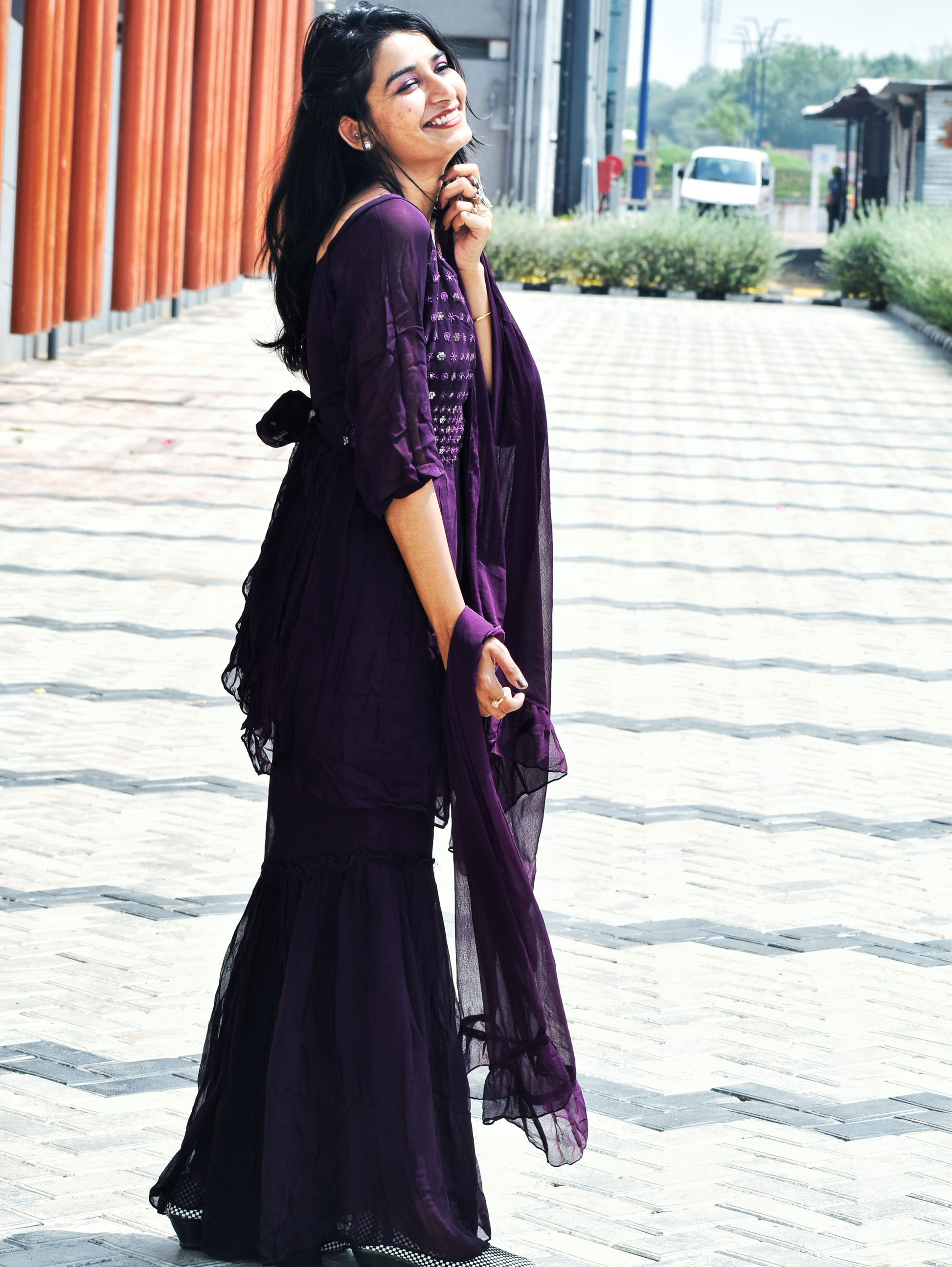 Georgette with Embroidery 3 Piece Sharara set