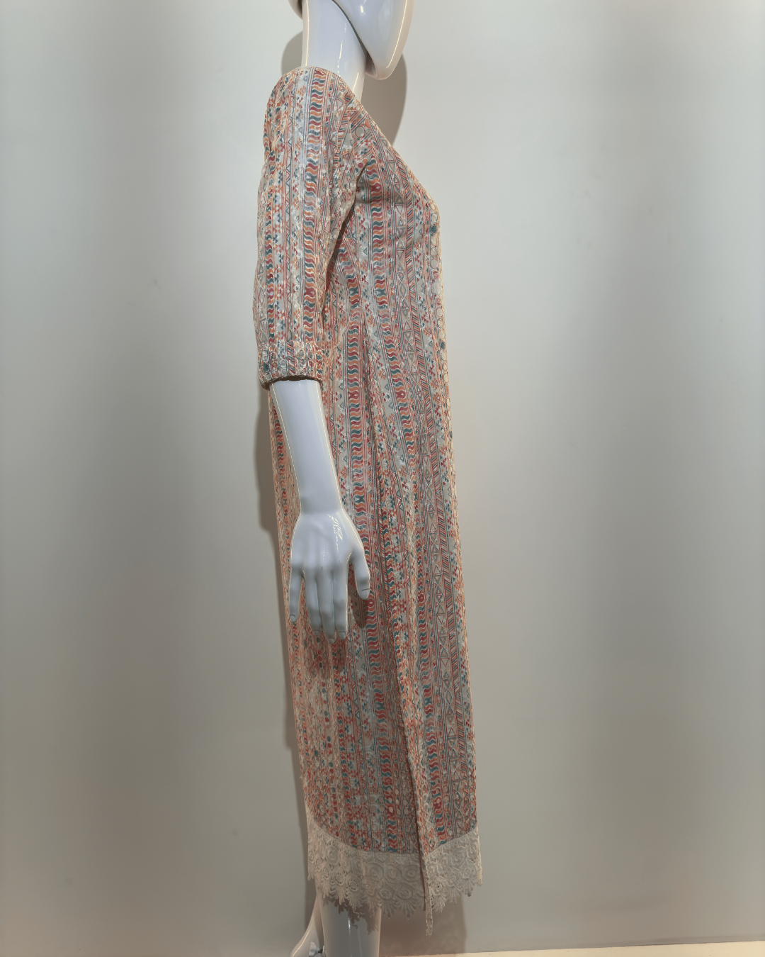 Lucknowi work Cotton Straight Kurti