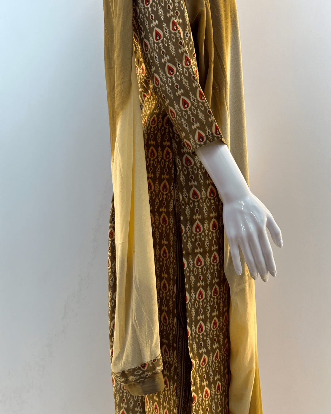 Image of Muslin Straight Kurti Set - 3 Piece