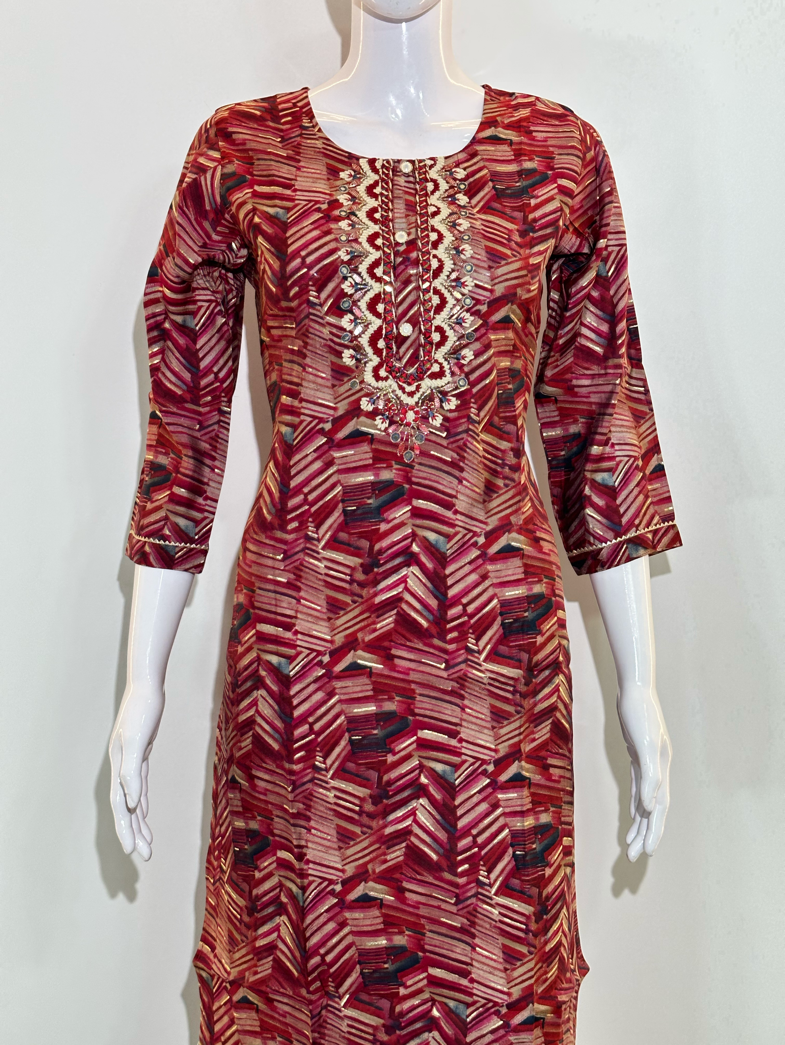 Image of Muslin Straight Kurti - 1 Piece
