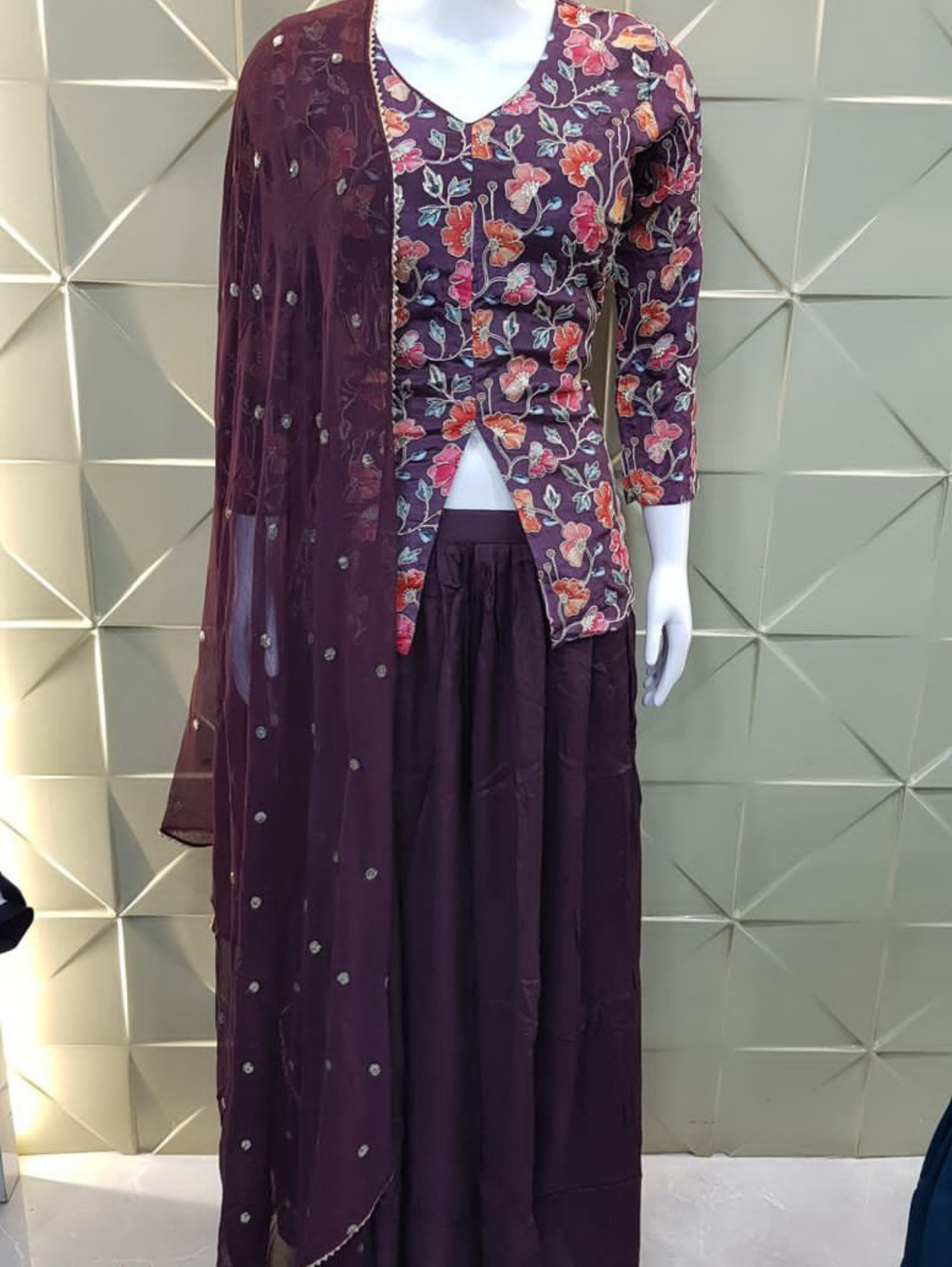 Designer Georgette Set with work - 2 Piece