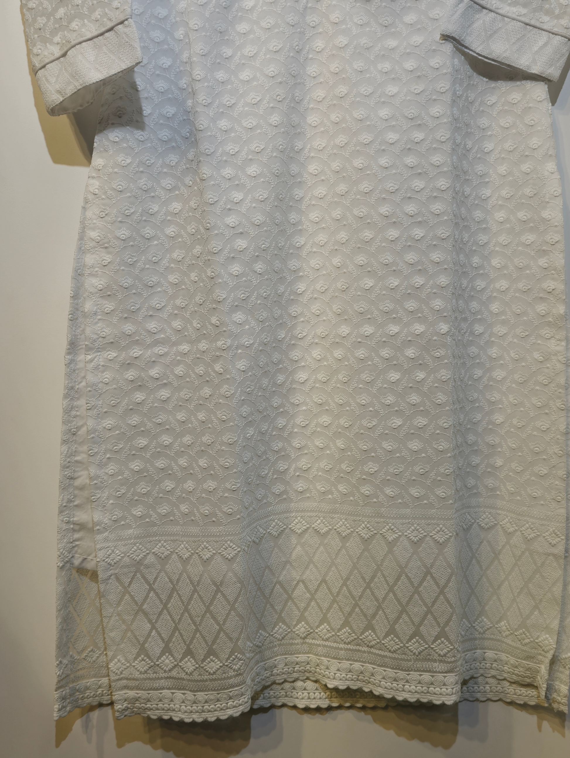 Designer Chikankari Straight Kurti