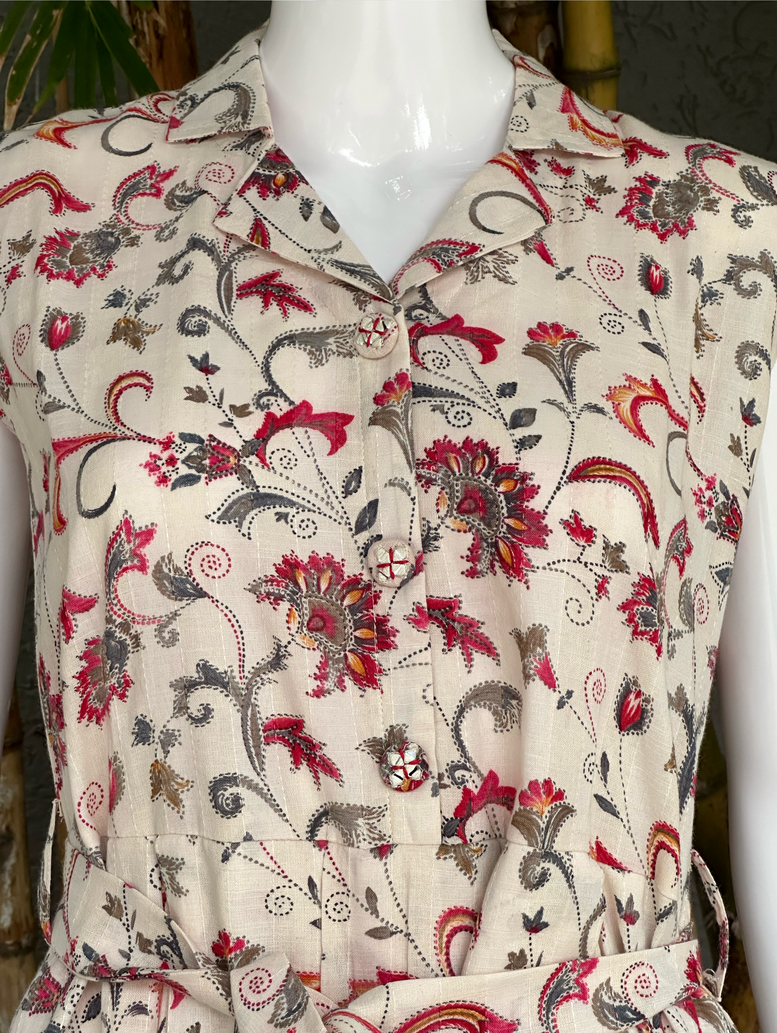 Image of Cotton Midi Dress - With Belt