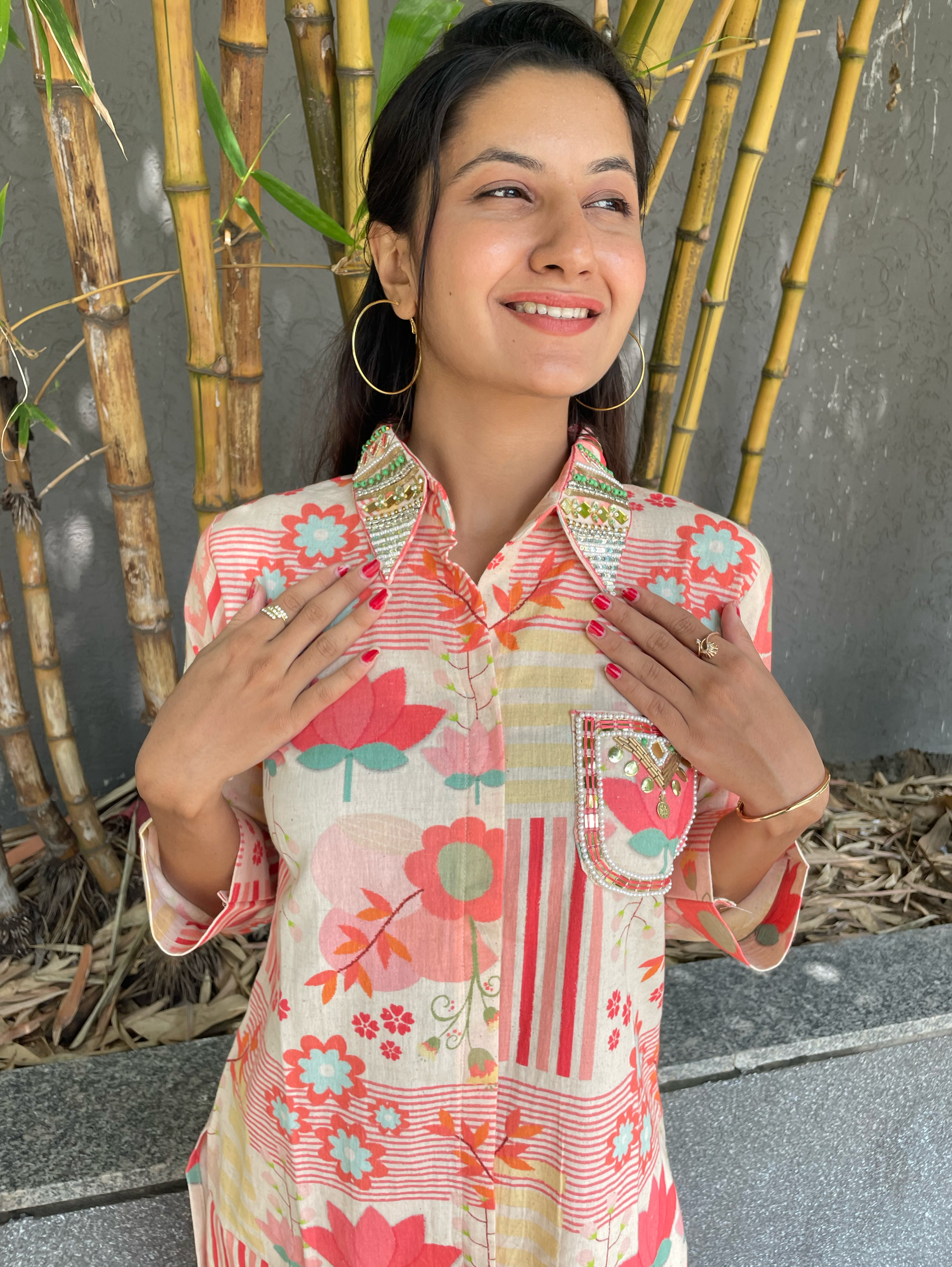 Image of Cotton Coords with Embroidery work