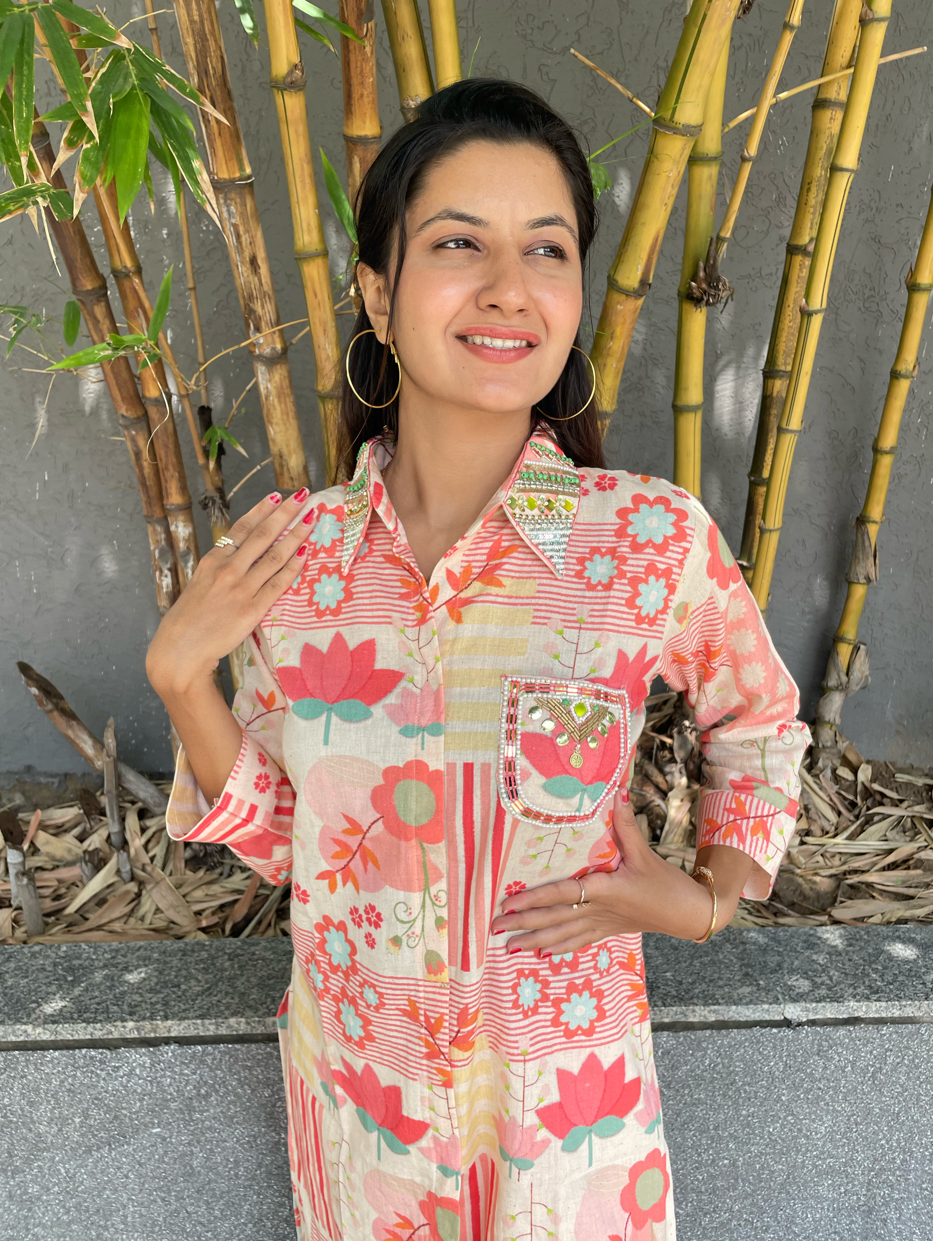 Image of Cotton Coords with Embroidery work