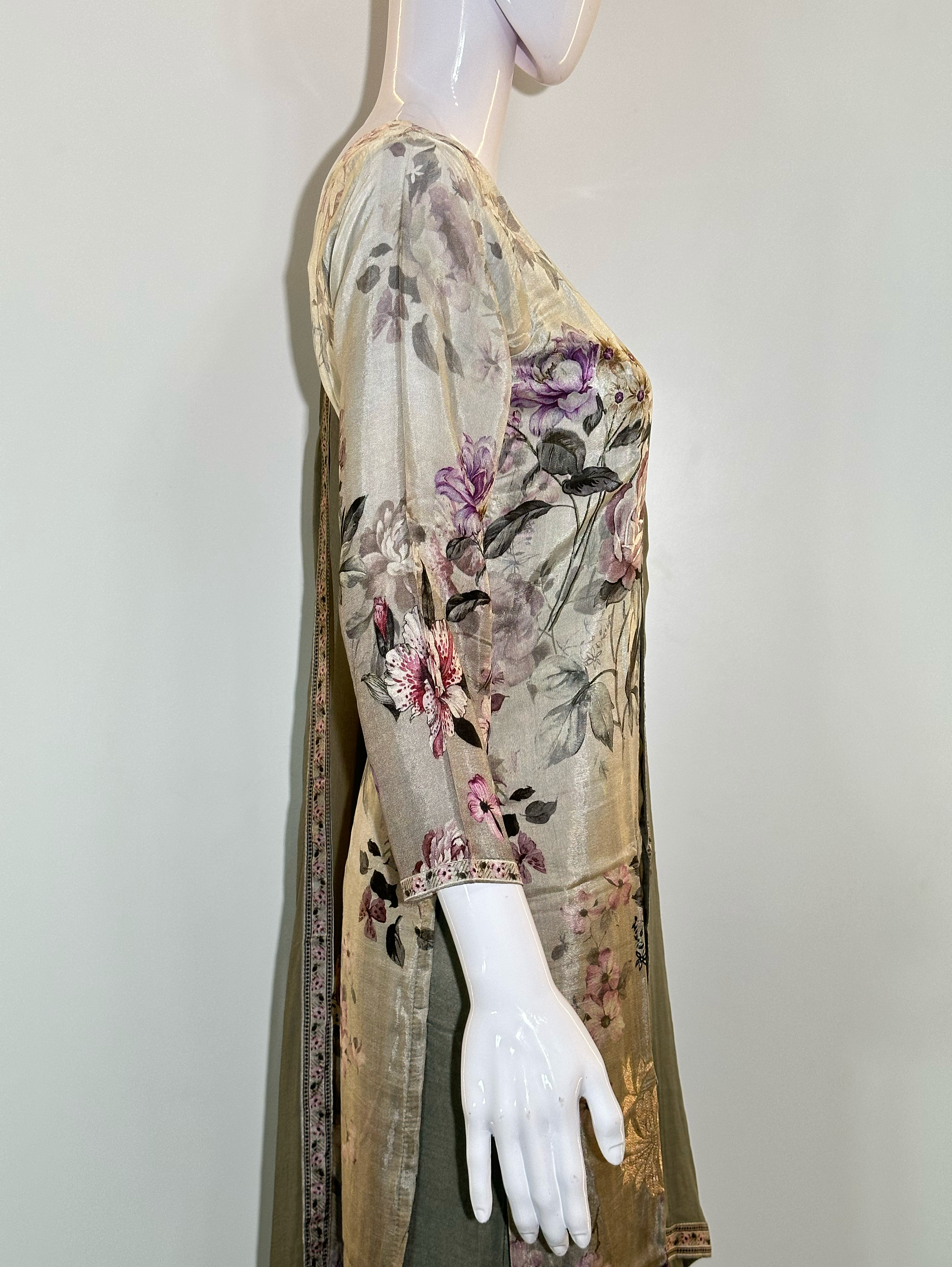 Image of Pure Crepe with work Kurti Set