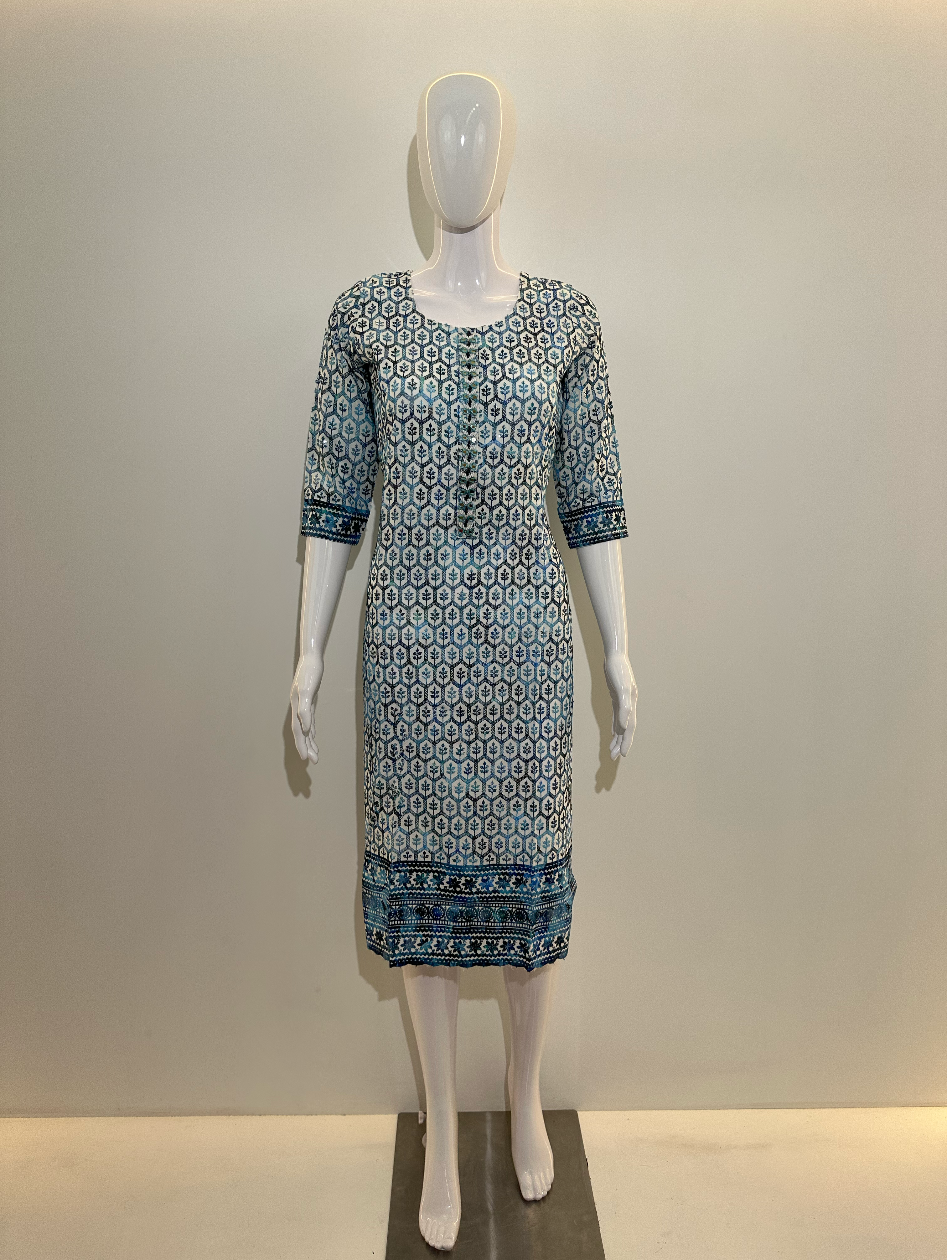 Image of Lucknowi Center Hand work Kurti