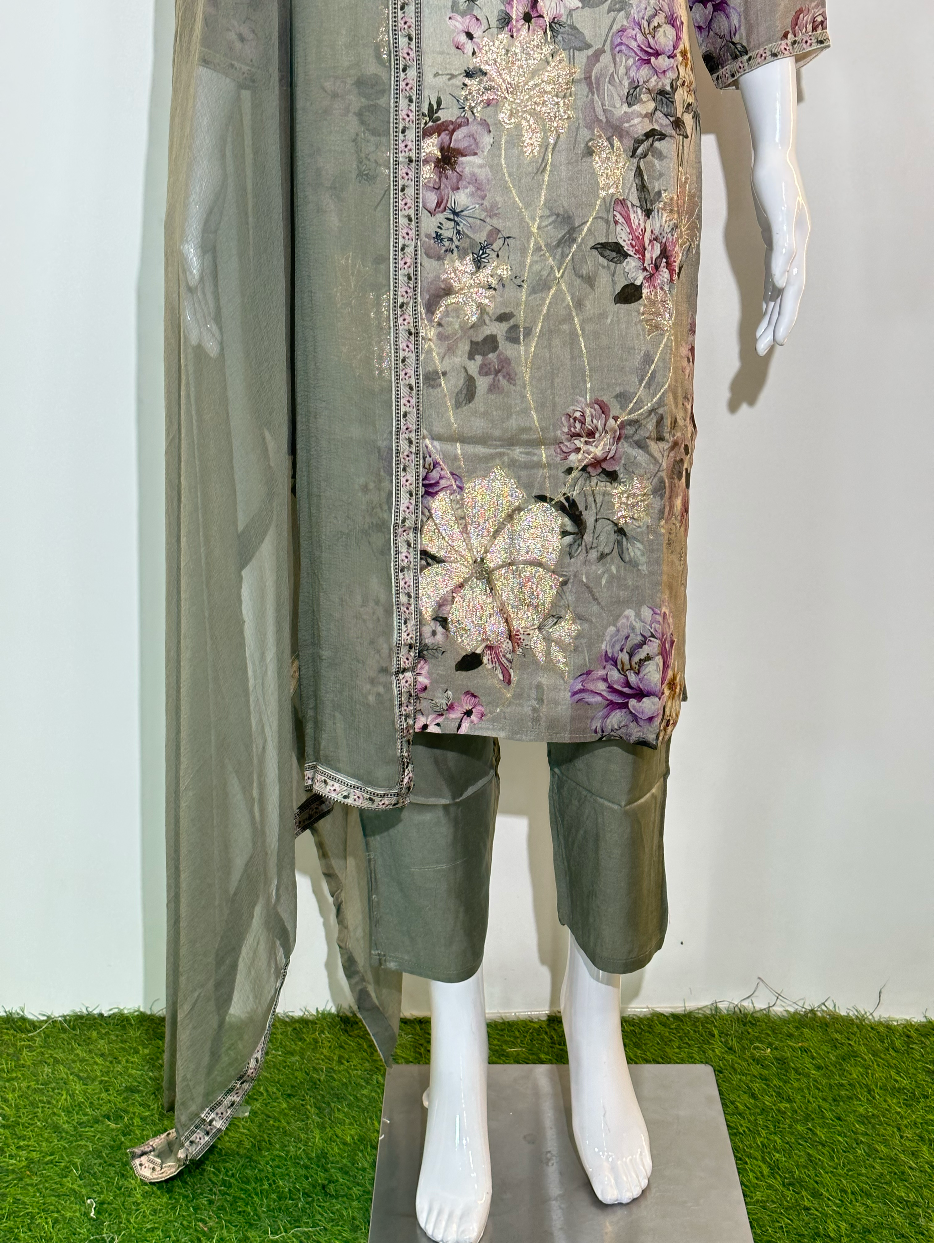 Image of Pure Crepe with work Kurti Set
