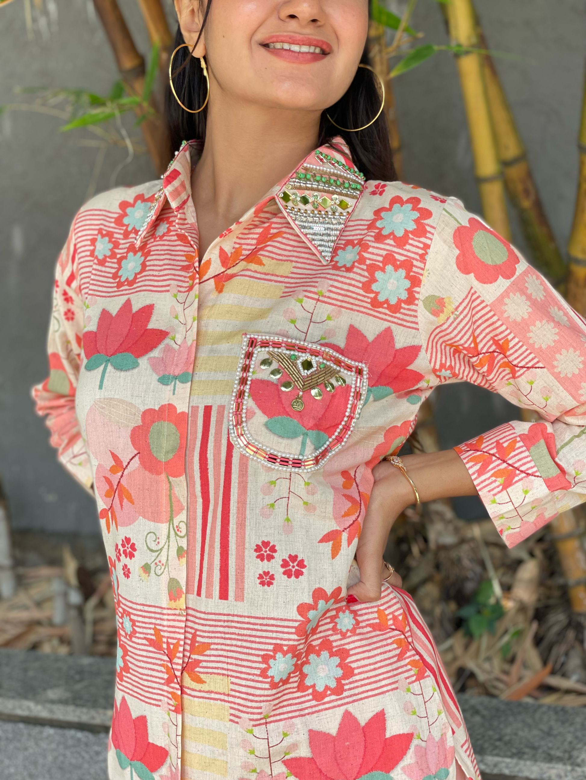Cotton Coords with Embroidery work