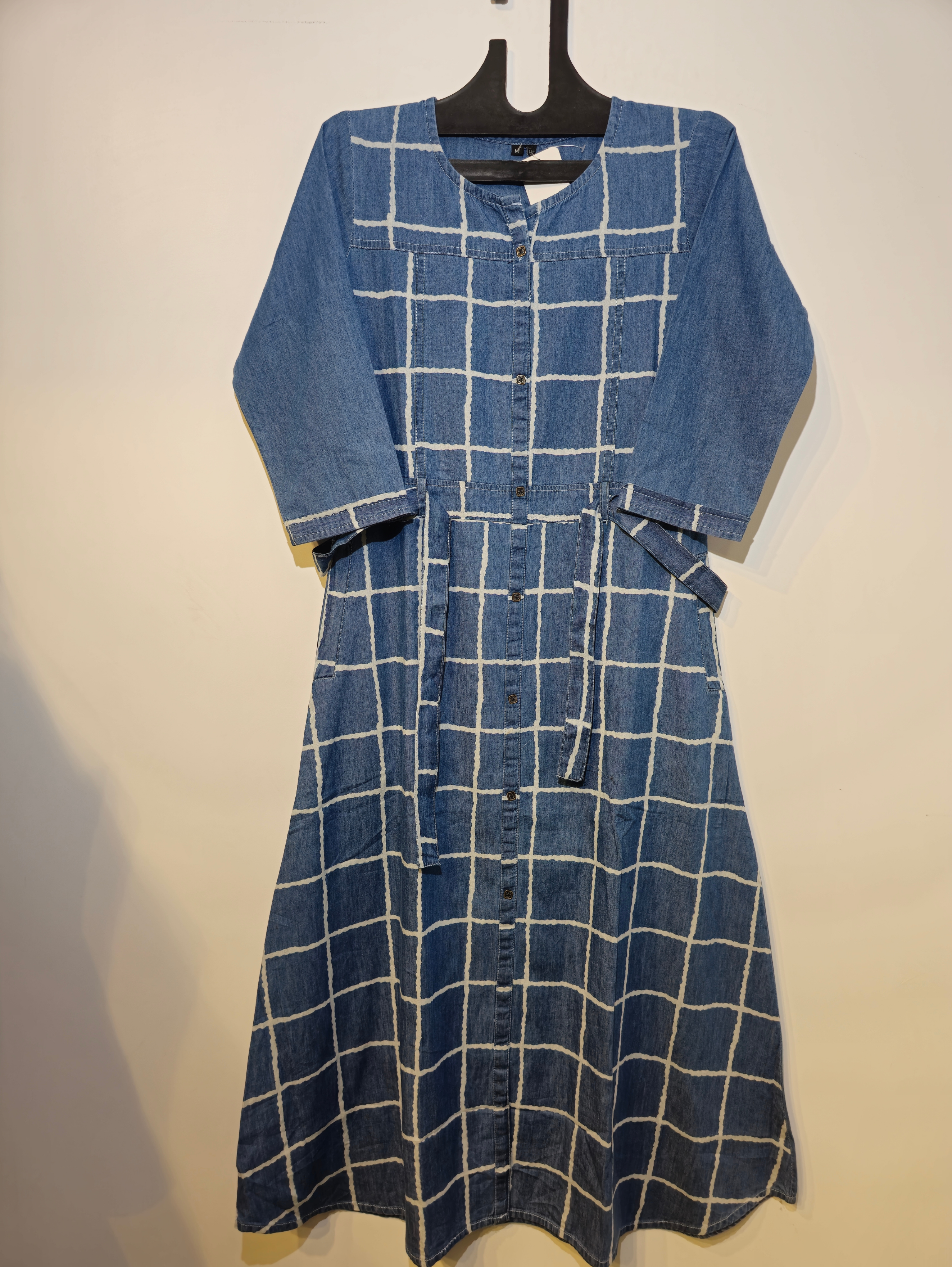 Image of Designer Denim Straight Kurti