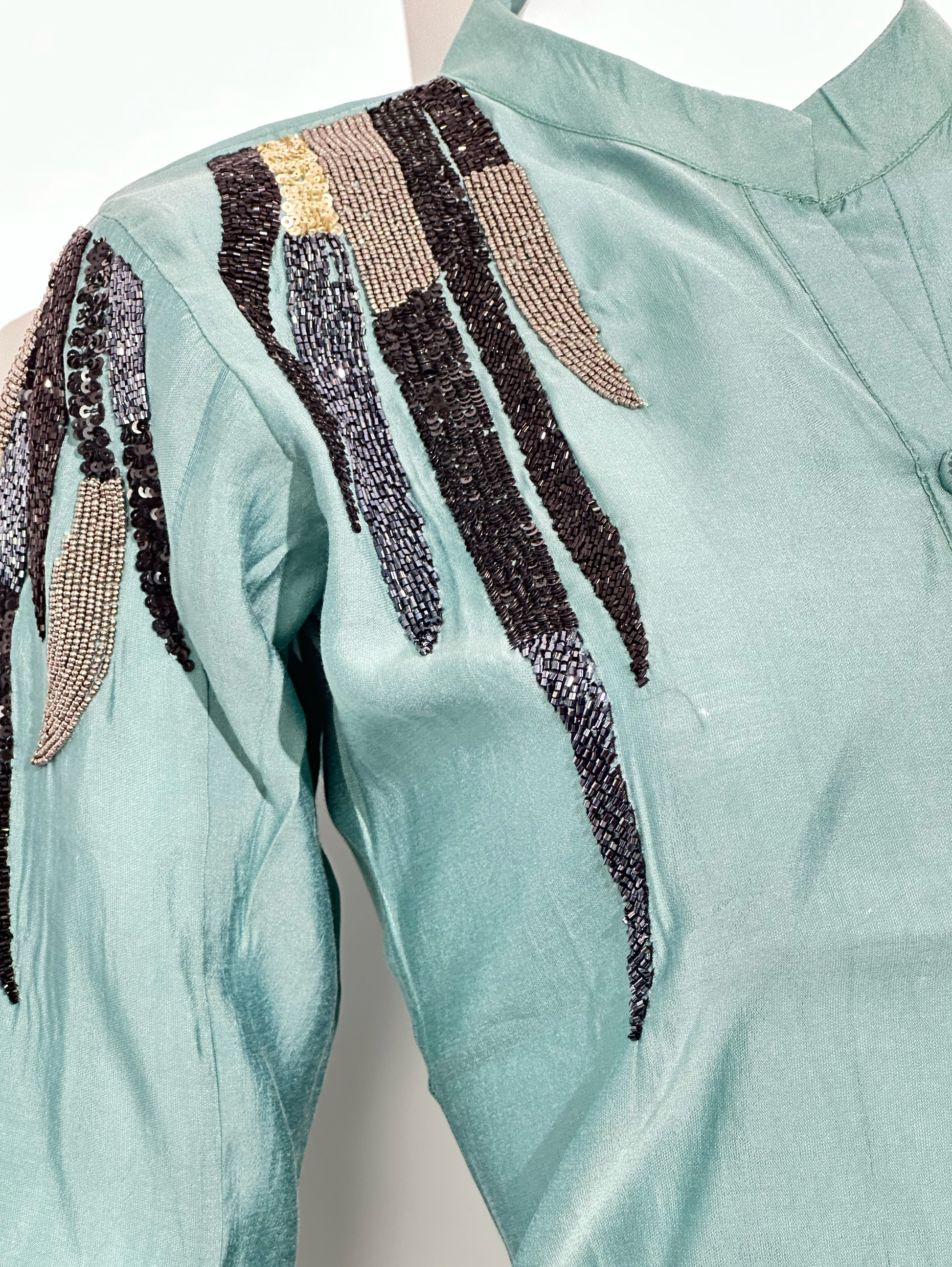 Sea Green Muslin Hand work Coords