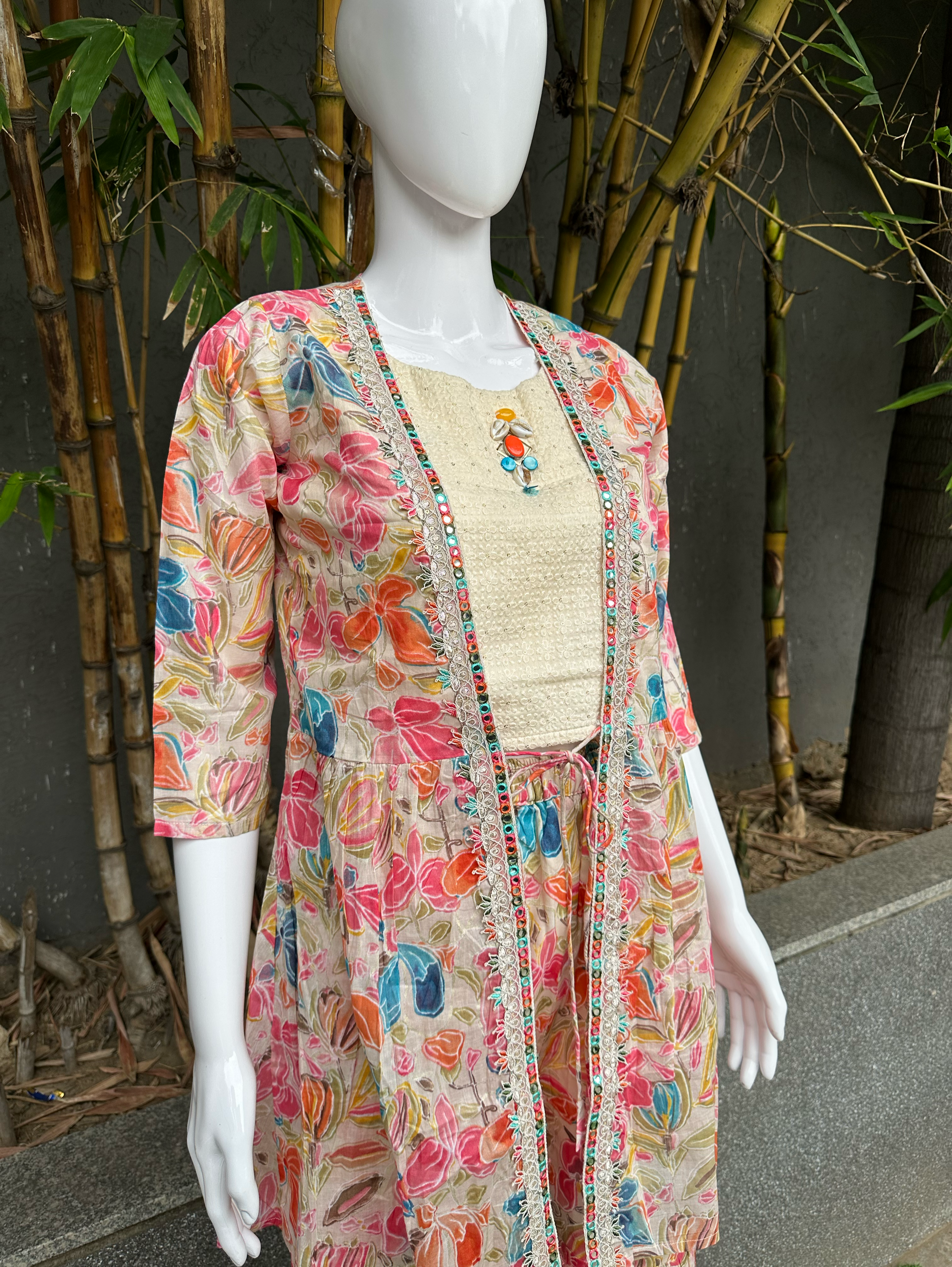 Image of Designer Sharara Set with work - 3 Piece