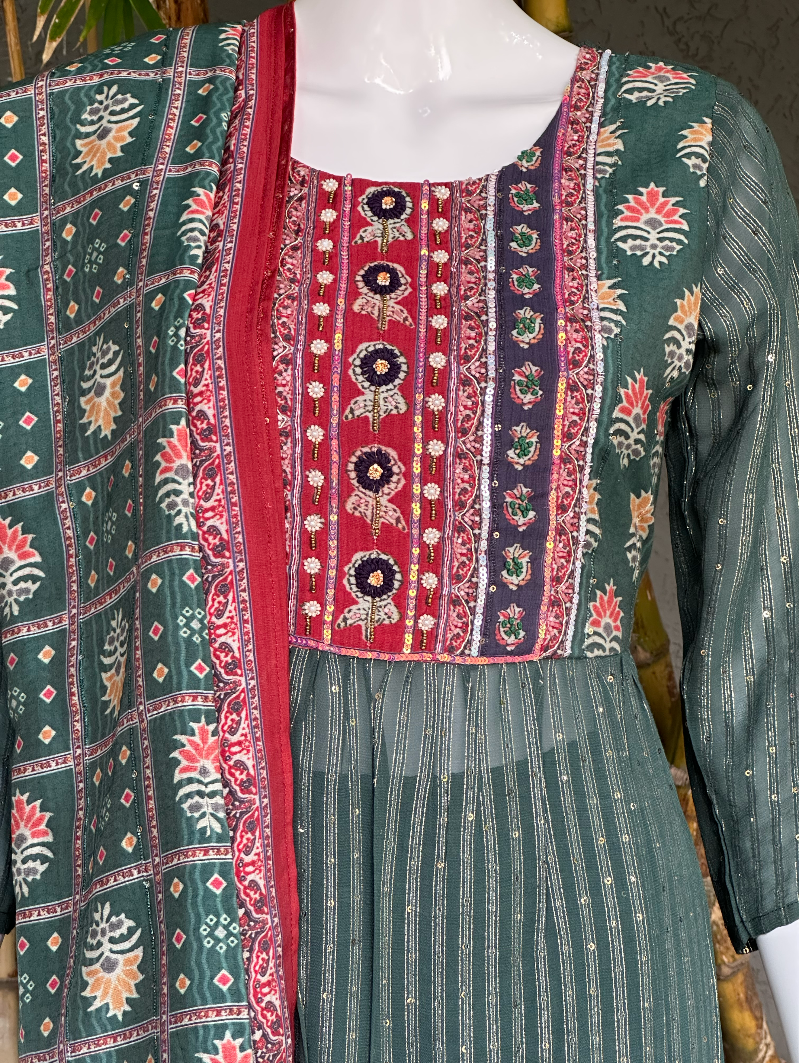 Image of Georgette Naira Style 3 piece