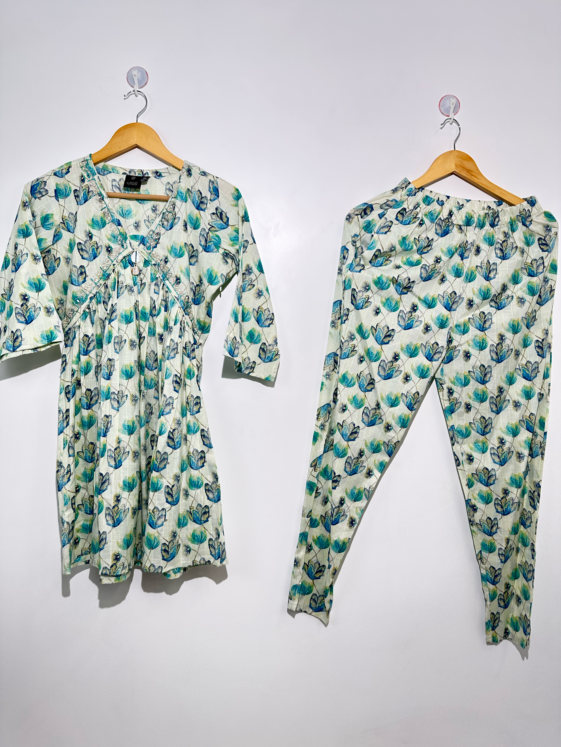 Alia Cut Coord Set with Neck work