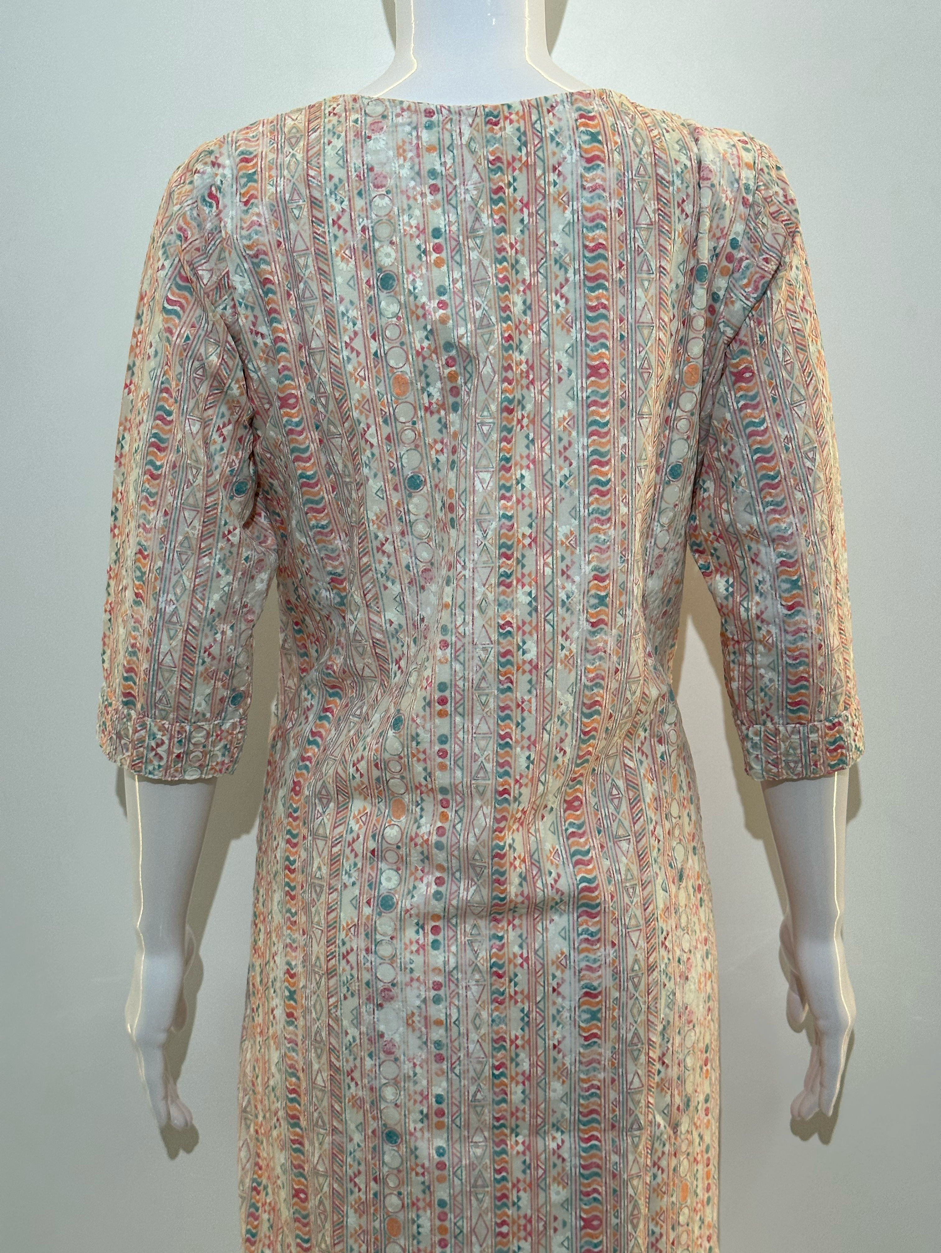 Lucknowi Embroidary with Daman Border Kurti