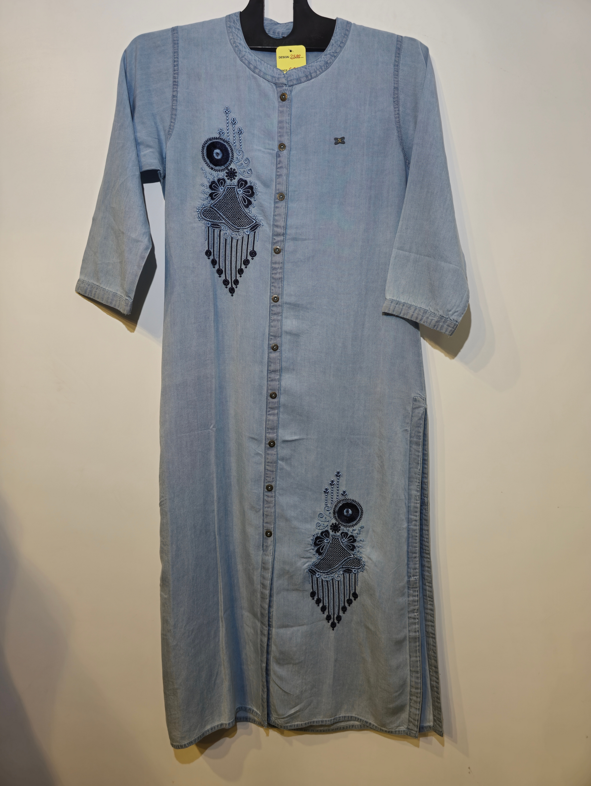 Designer Denim Straight Kurti