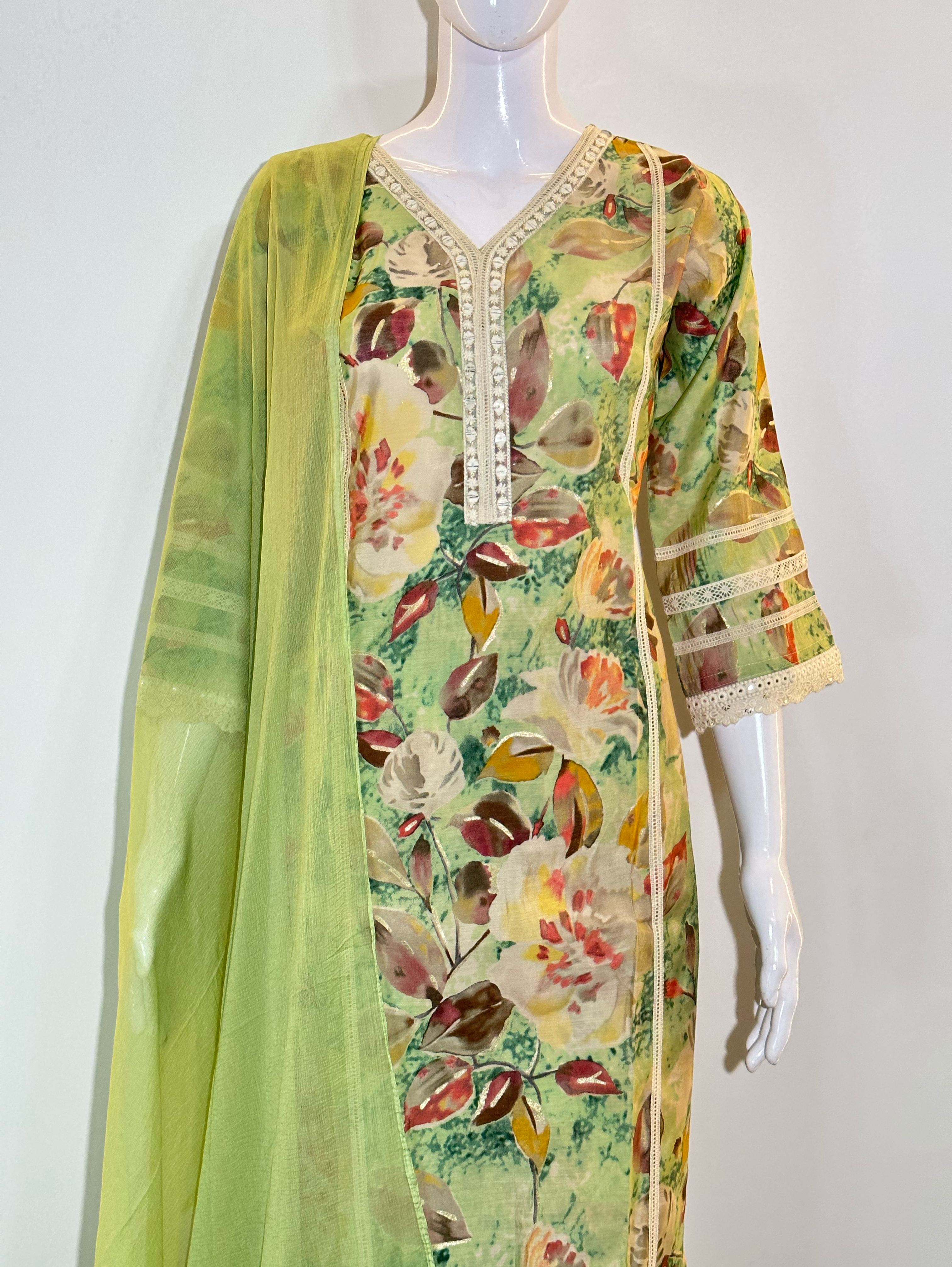 Image of Pure Muslin with work Kurti Set