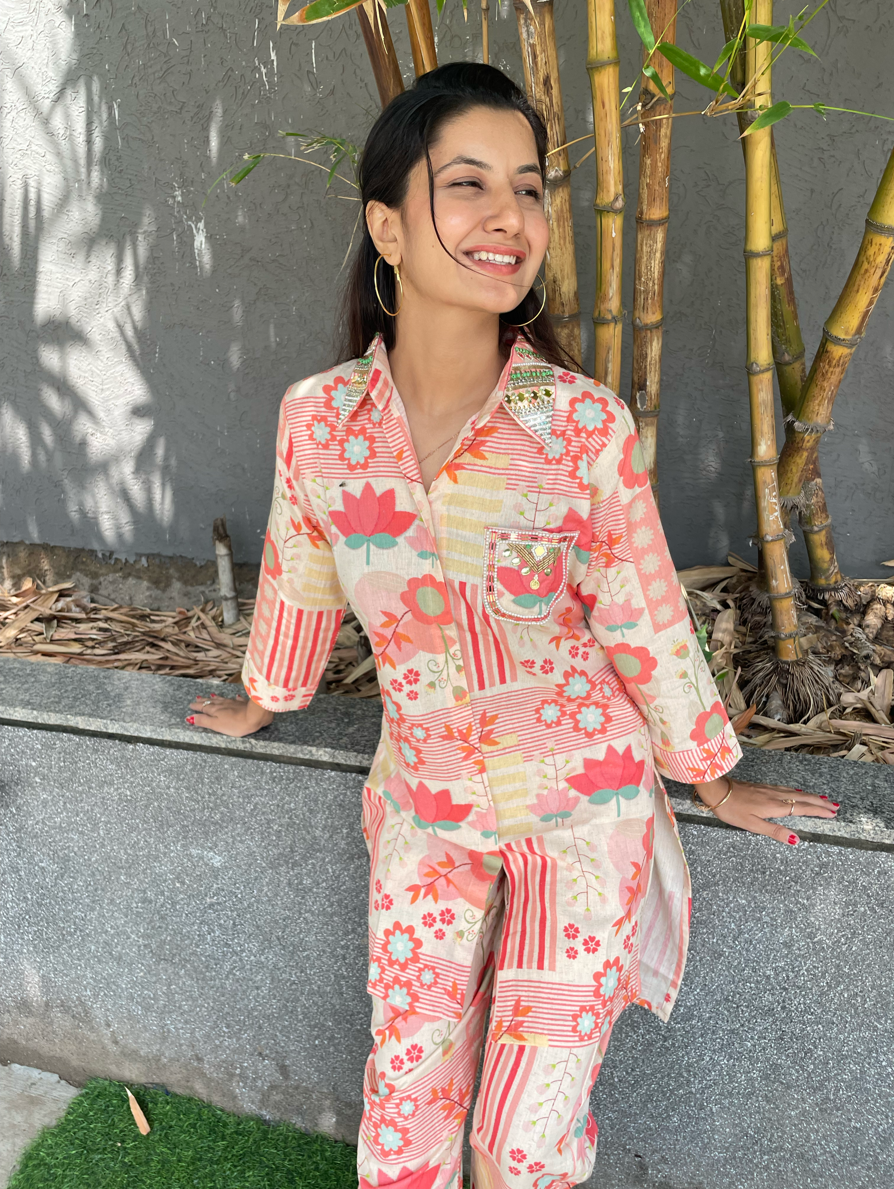 Image of Cotton Coords with Embroidery work