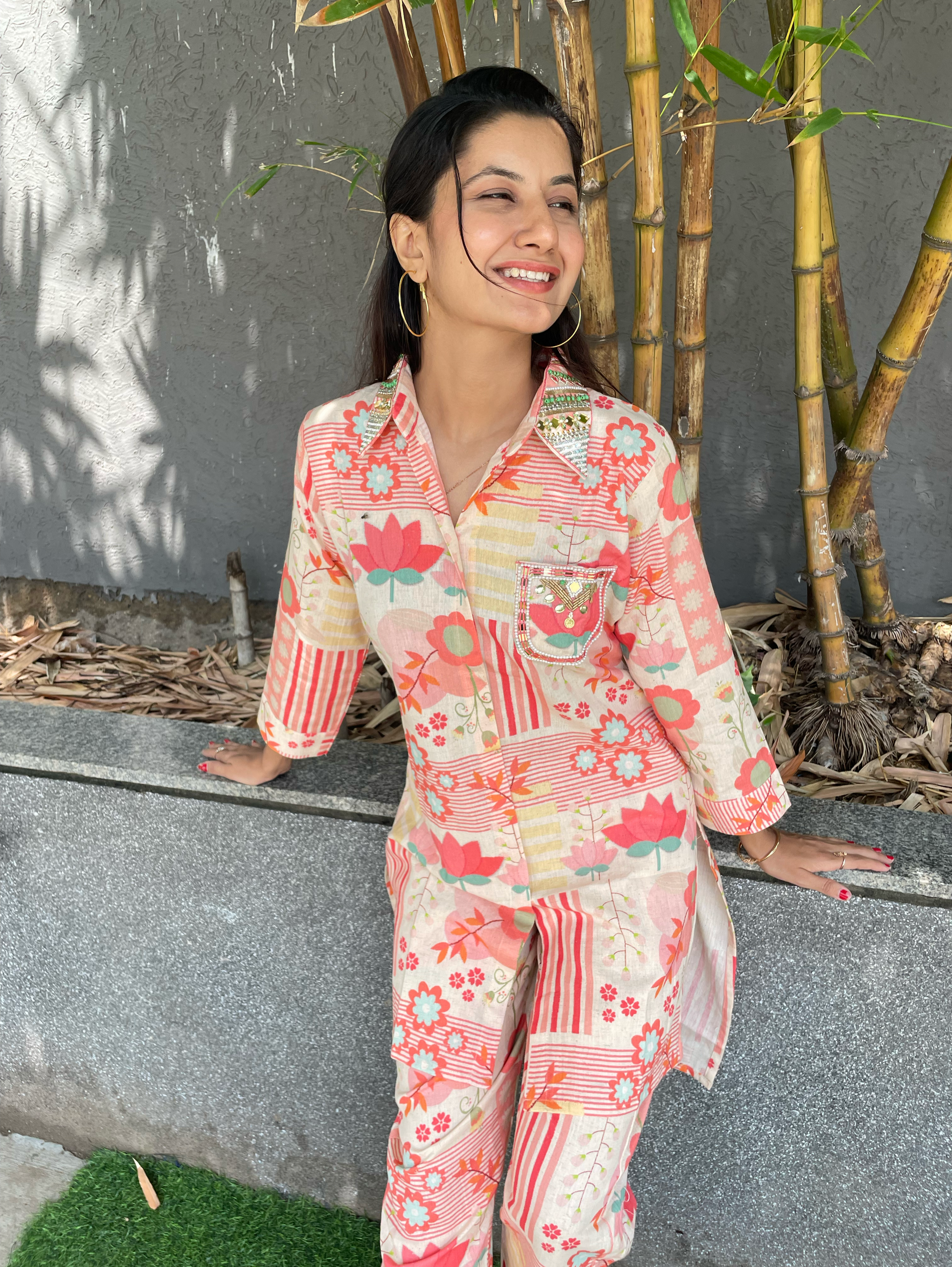 Cotton Coords with Embroidery work
