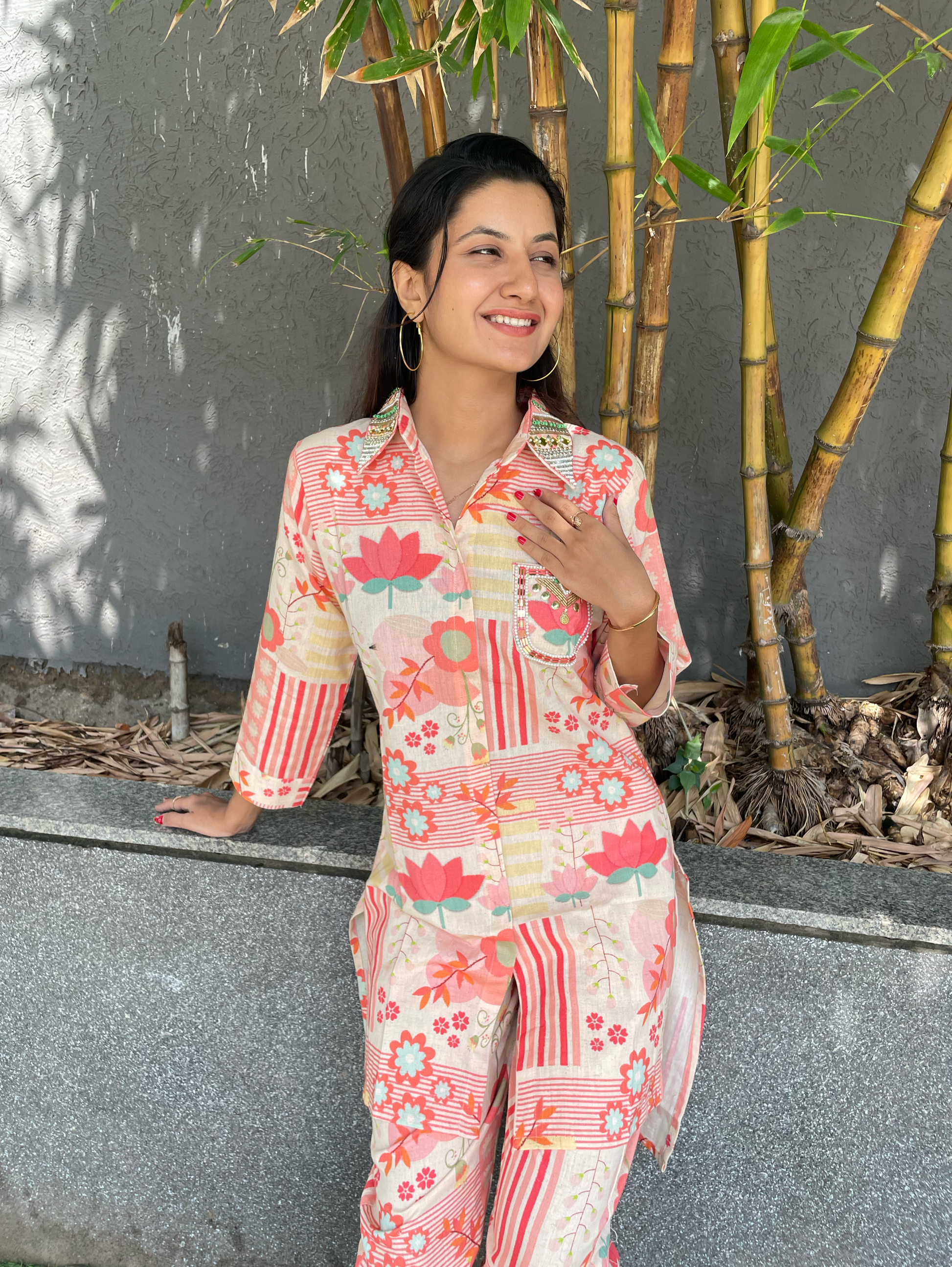 Cotton Coords with Embroidery work