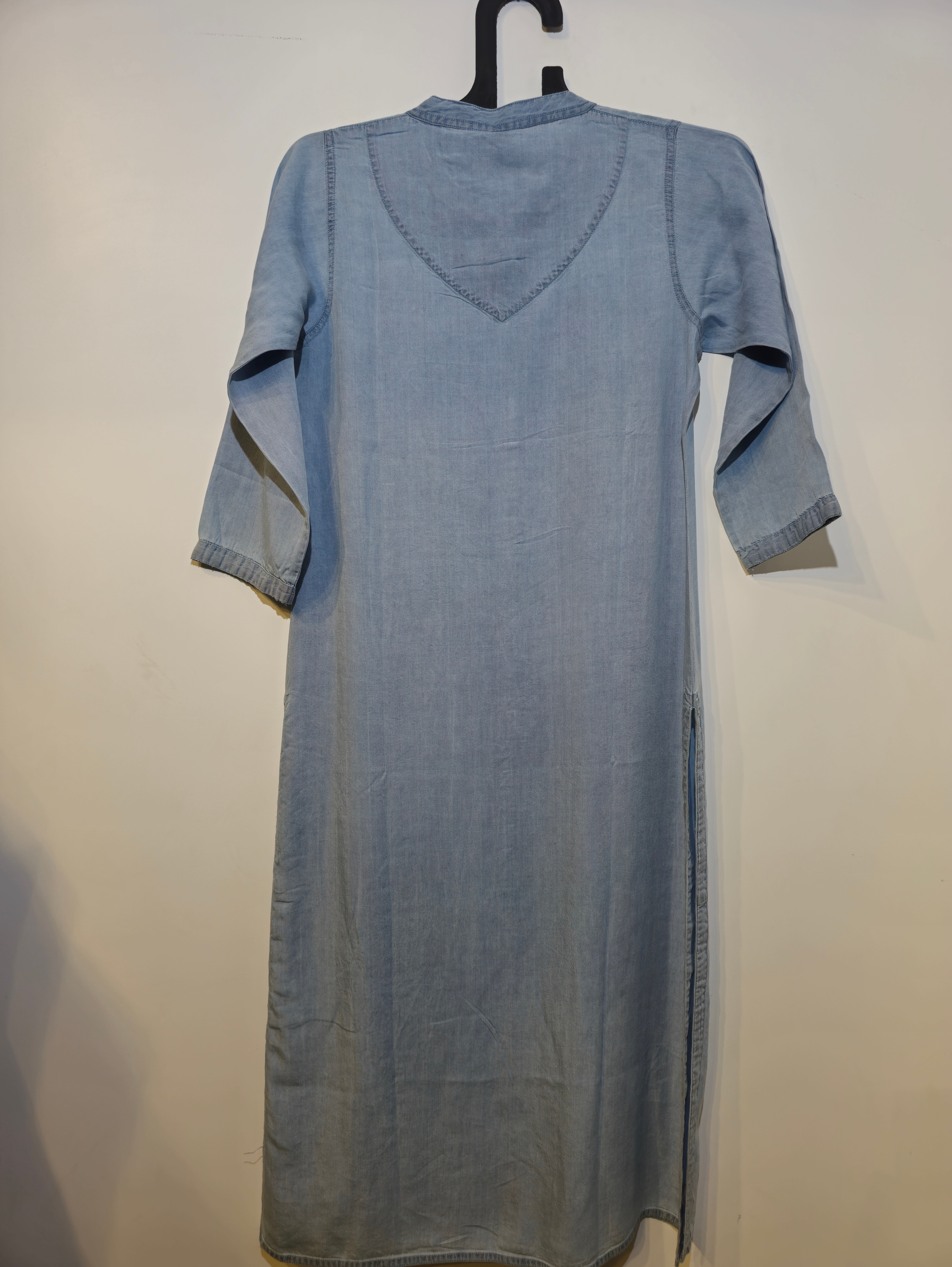 Image of Designer Denim Straight Kurti