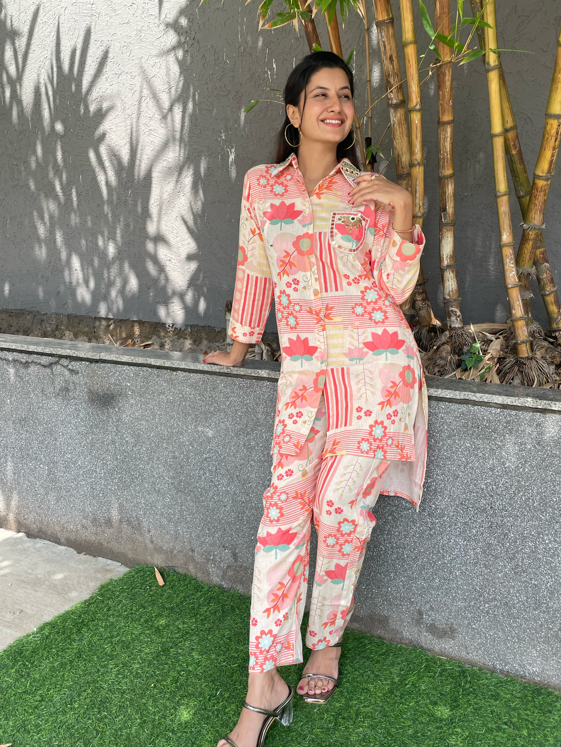 Cotton Coords with Embroidery work