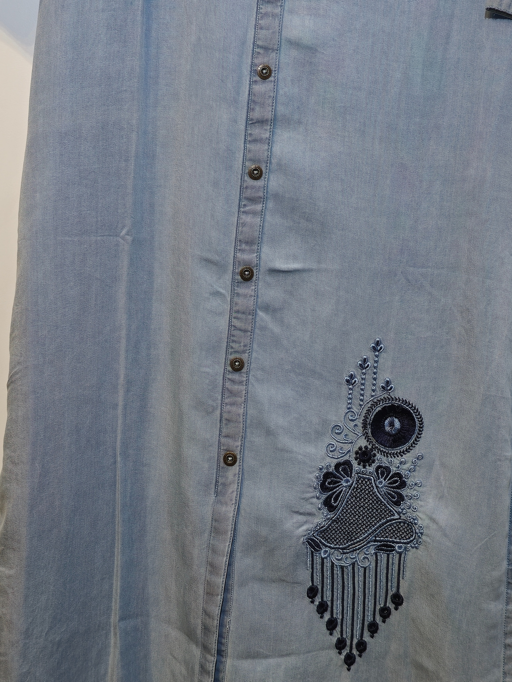 Designer Denim Straight Kurti