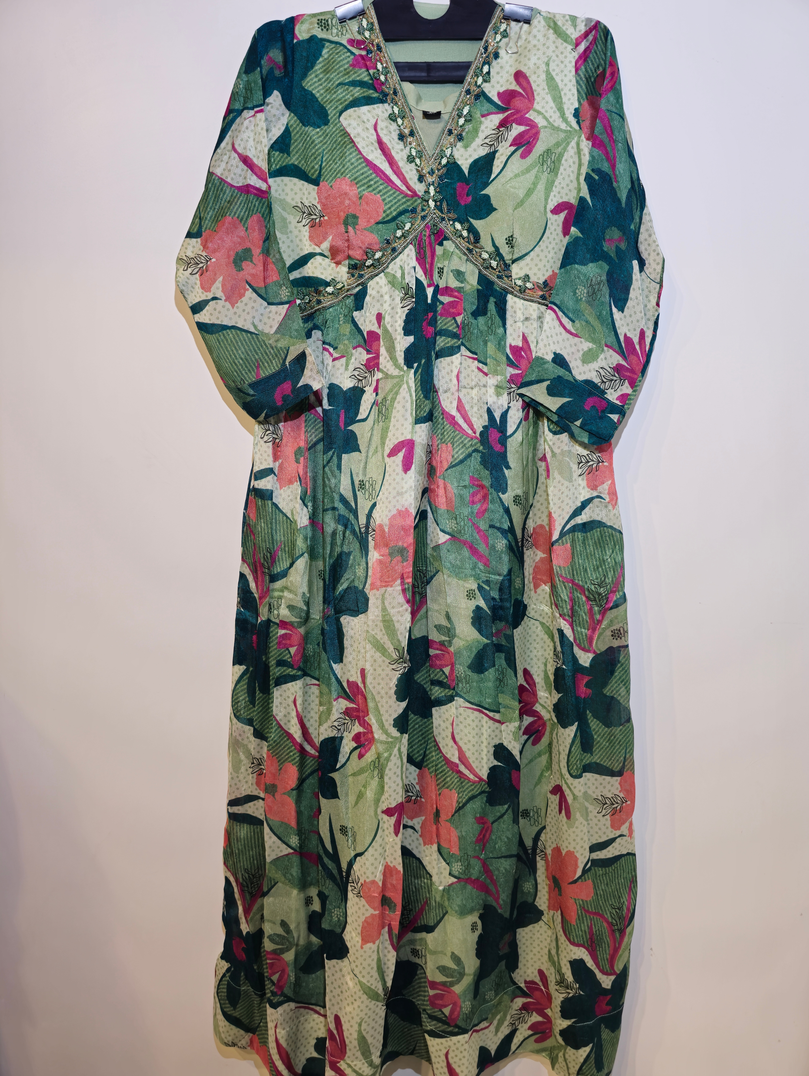 Image of Designer Muslin Set with work - 3 Piece