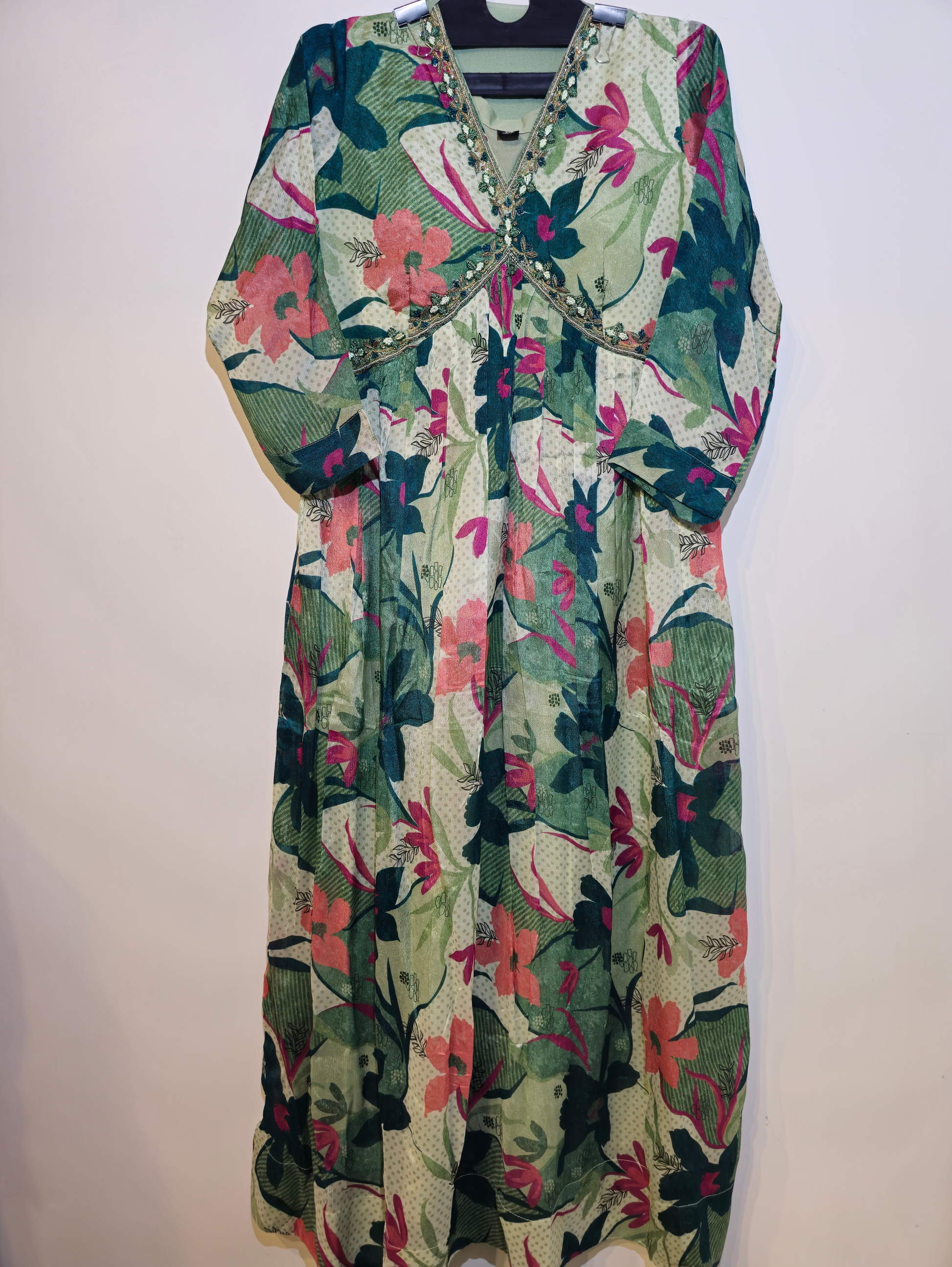 Designer Muslin Set with work - 3 Piece