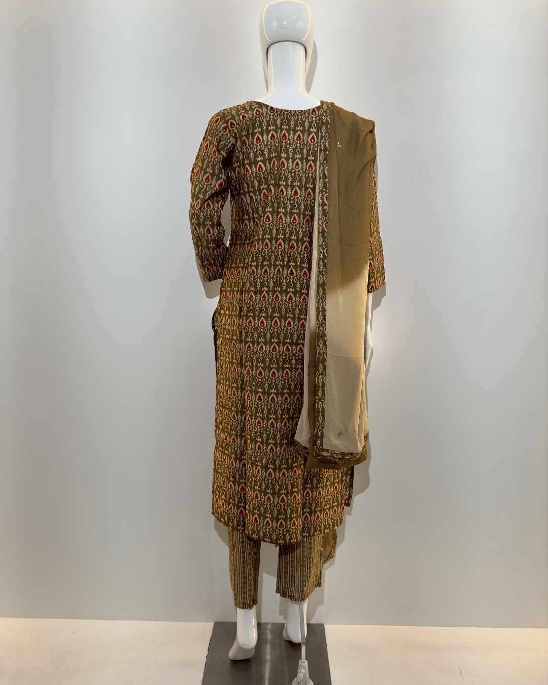 Image of Muslin Straight Kurti Set - 3 Piece