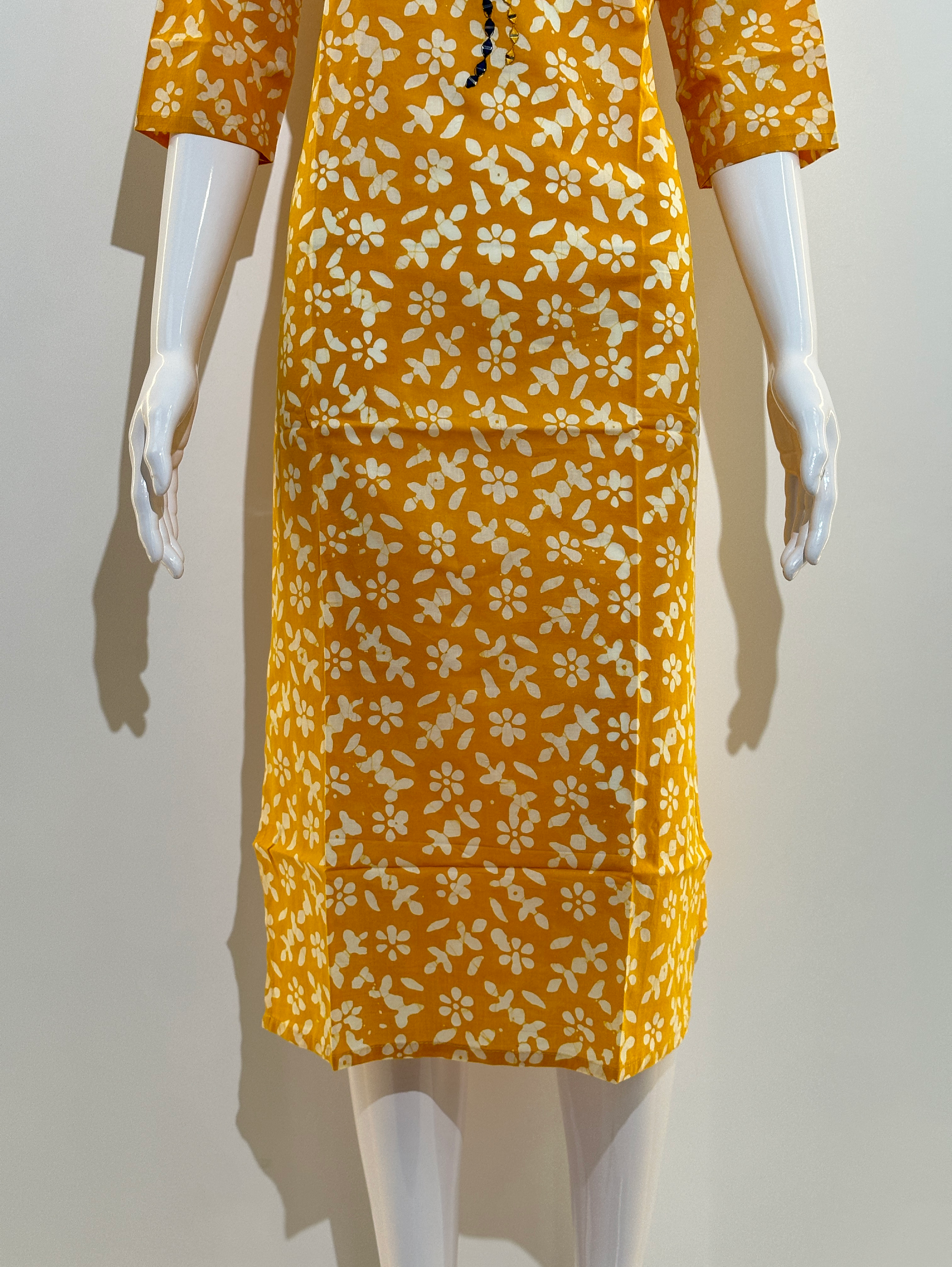 Image of Cotton Mirror Embroidery Kurti