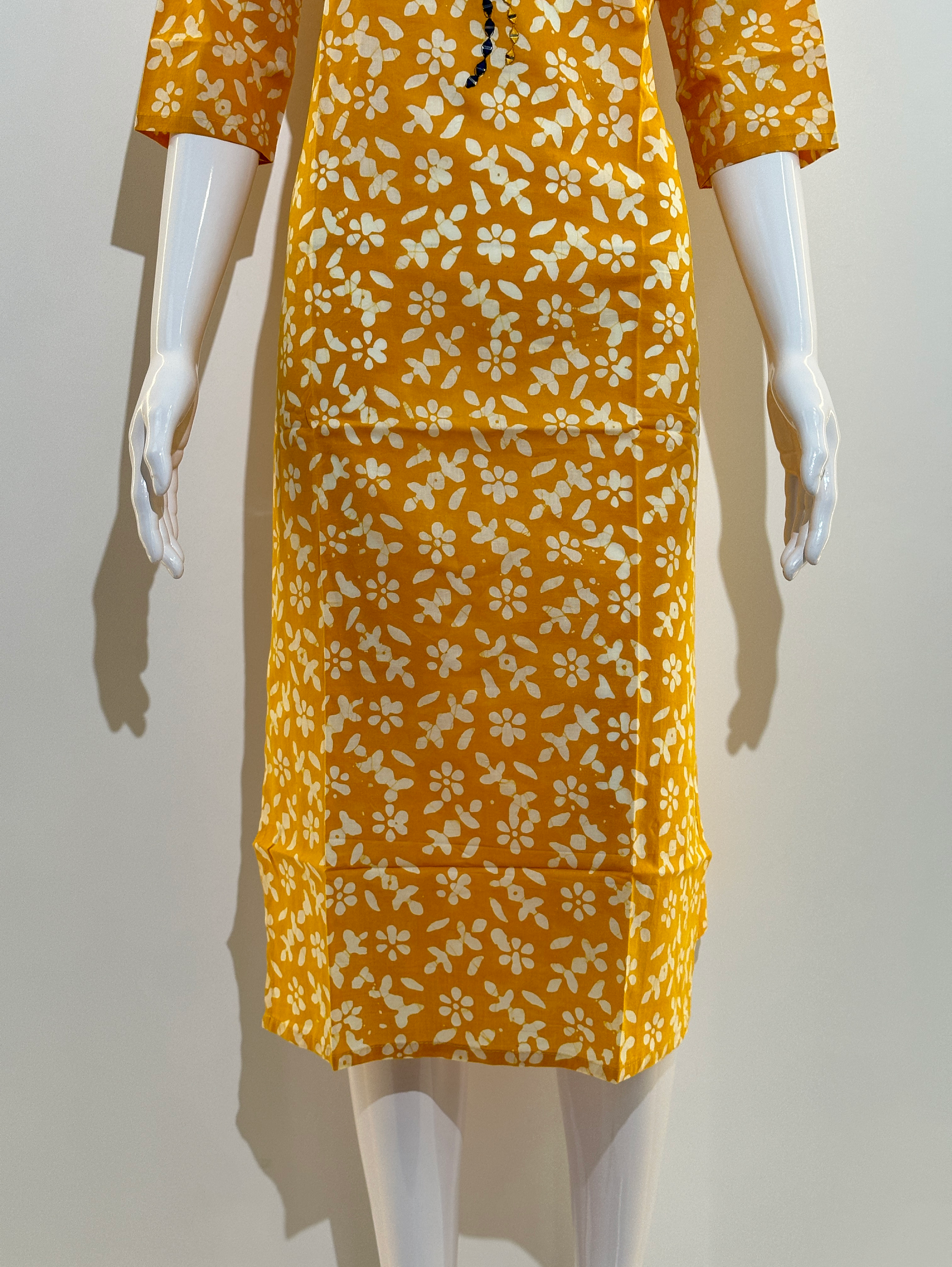 Cotton Mirror Embroidery Kurti