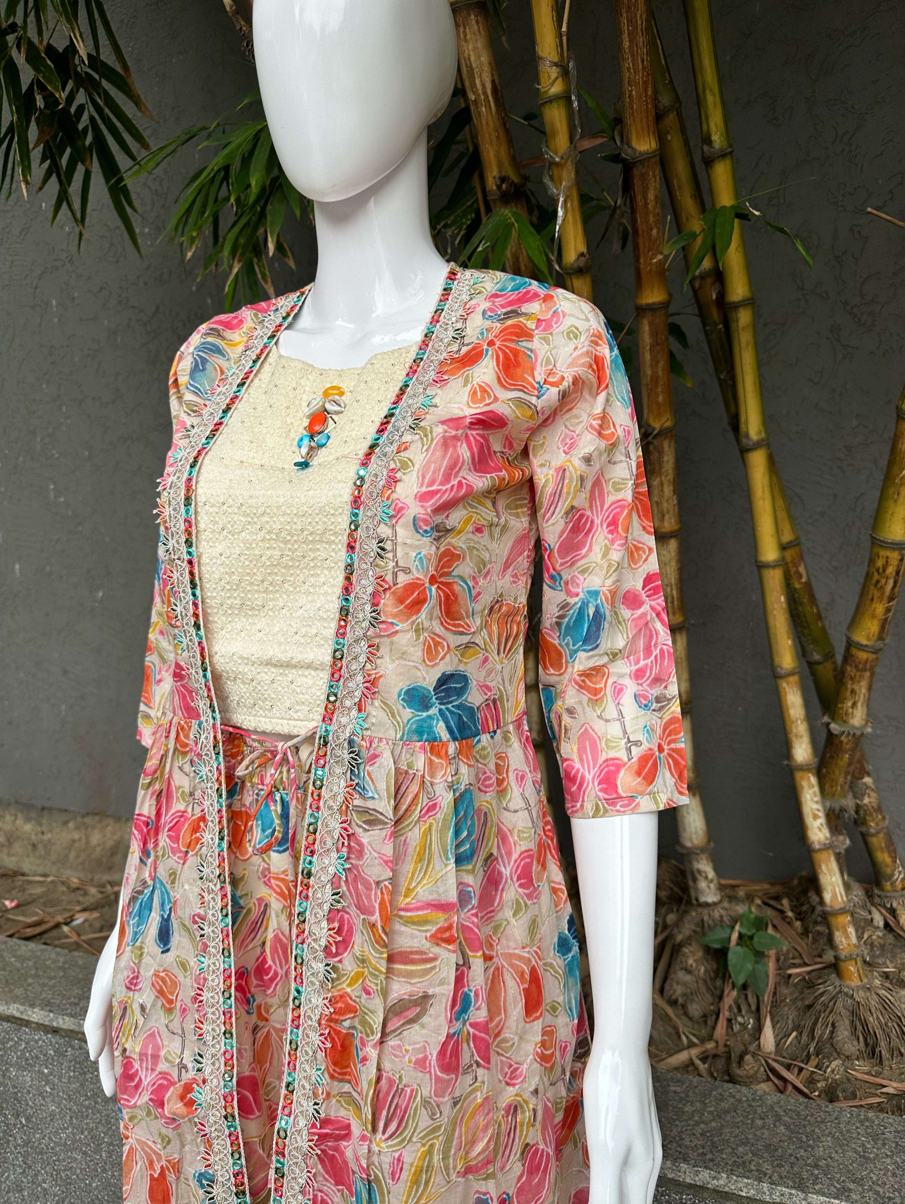 Image of Designer Sharara Set with work - 3 Piece