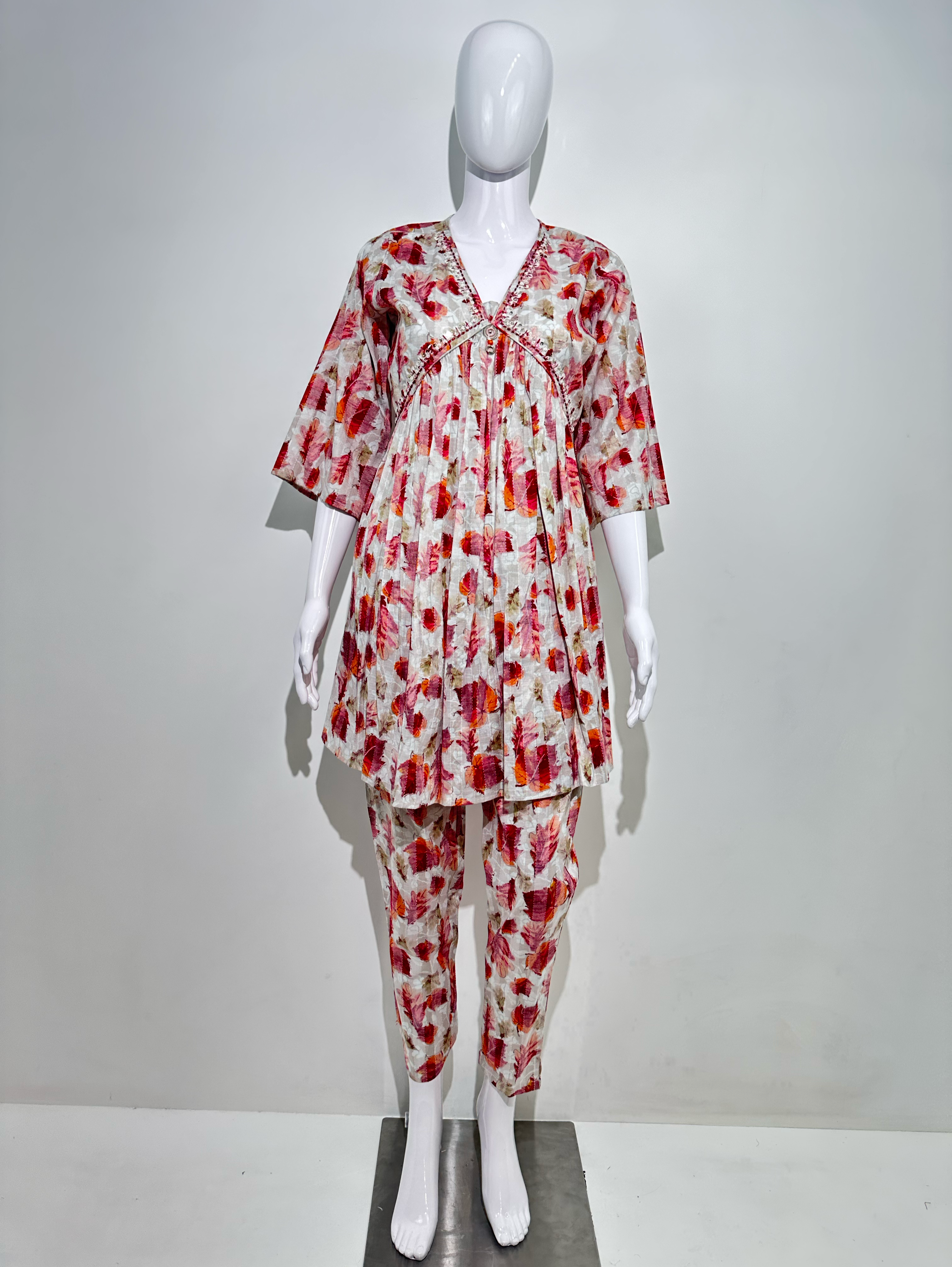 Image of Alia Cut Coord Set with Neck work