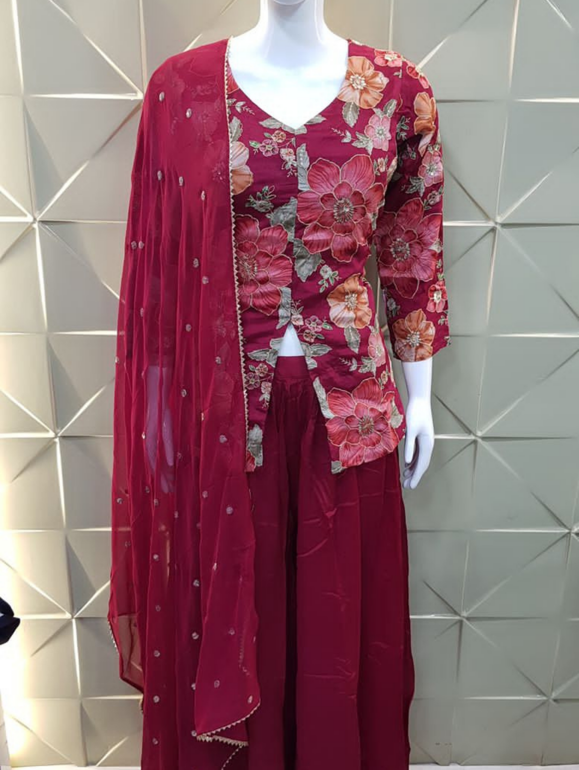 Designer Georgette Set with work - 2 Piece