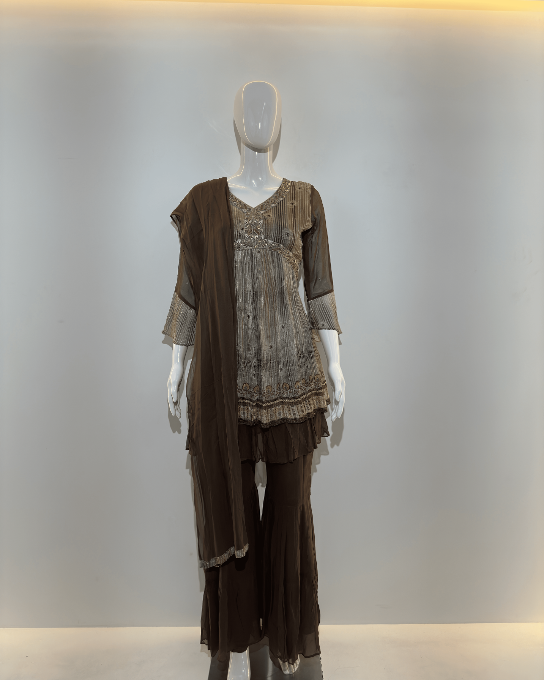 Image of Crochet Sharara pair - 3 Piece