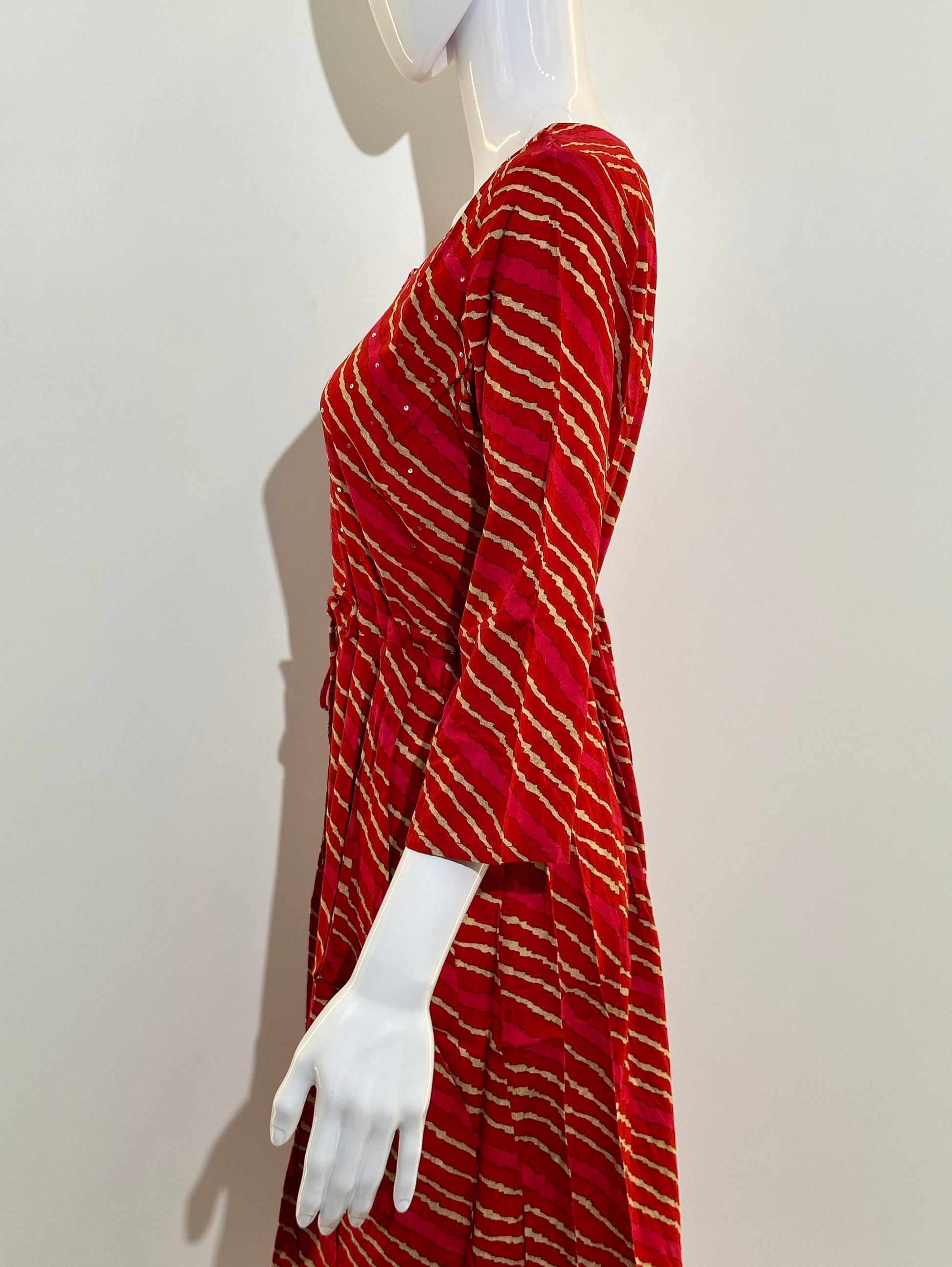 Rayon Laria Print with Dori Belt Kurti