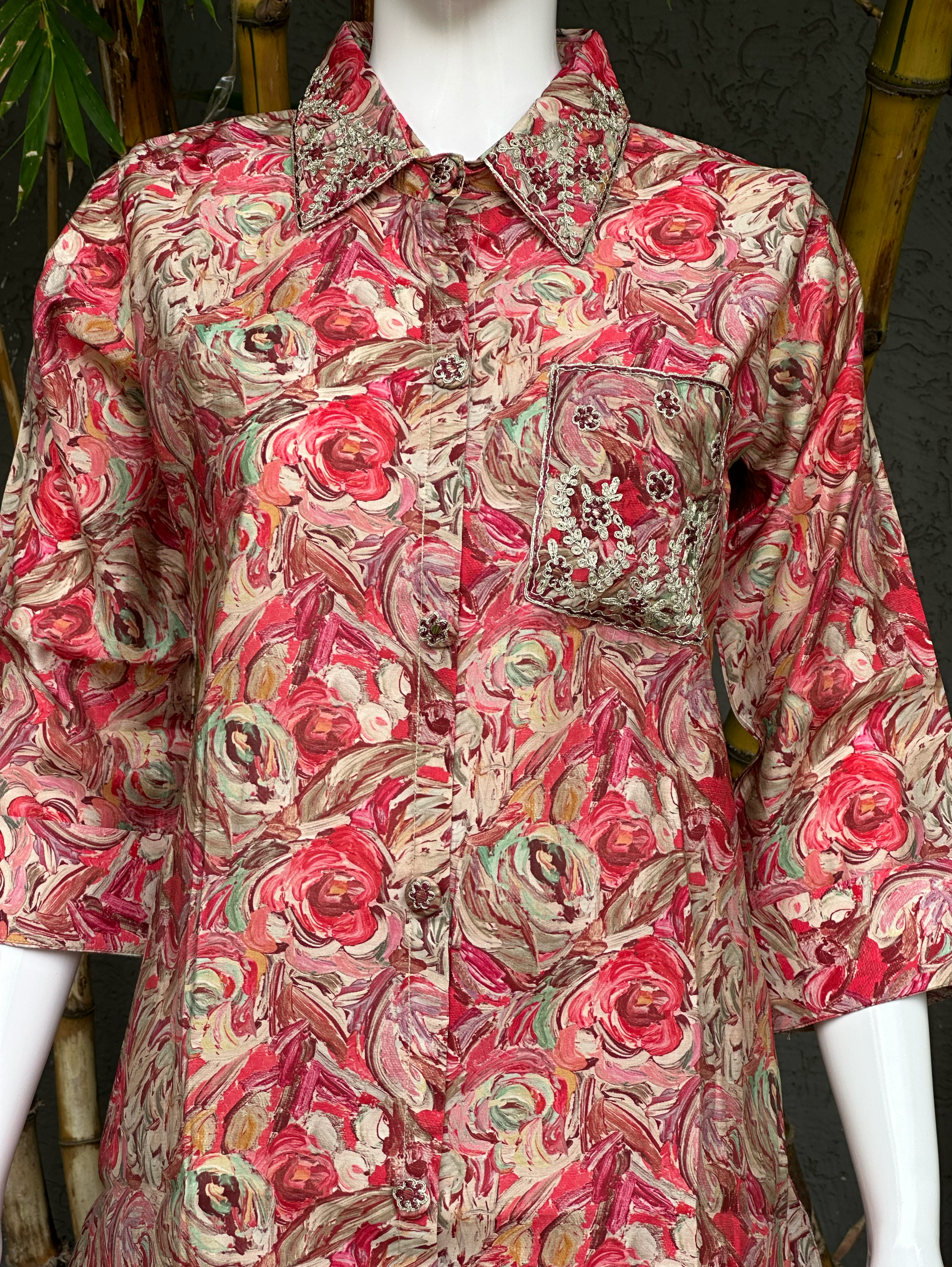 Muslin with Complete Embroidery work