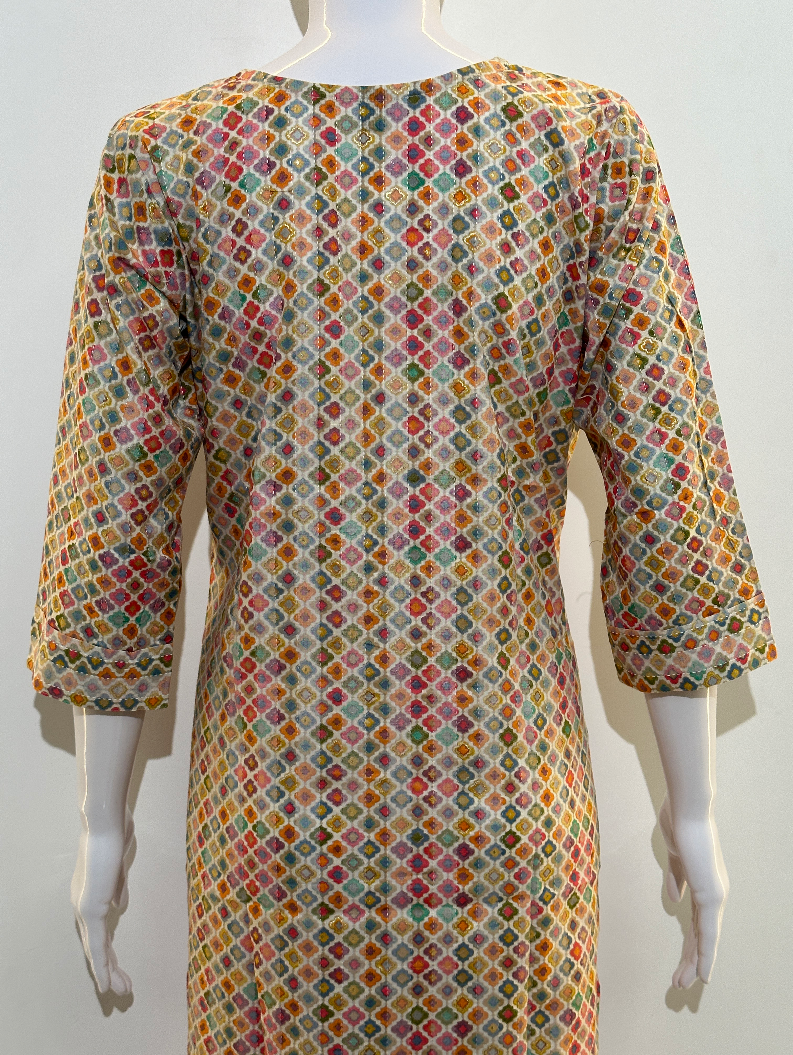 Slub Cotton Embroidary work Kurti