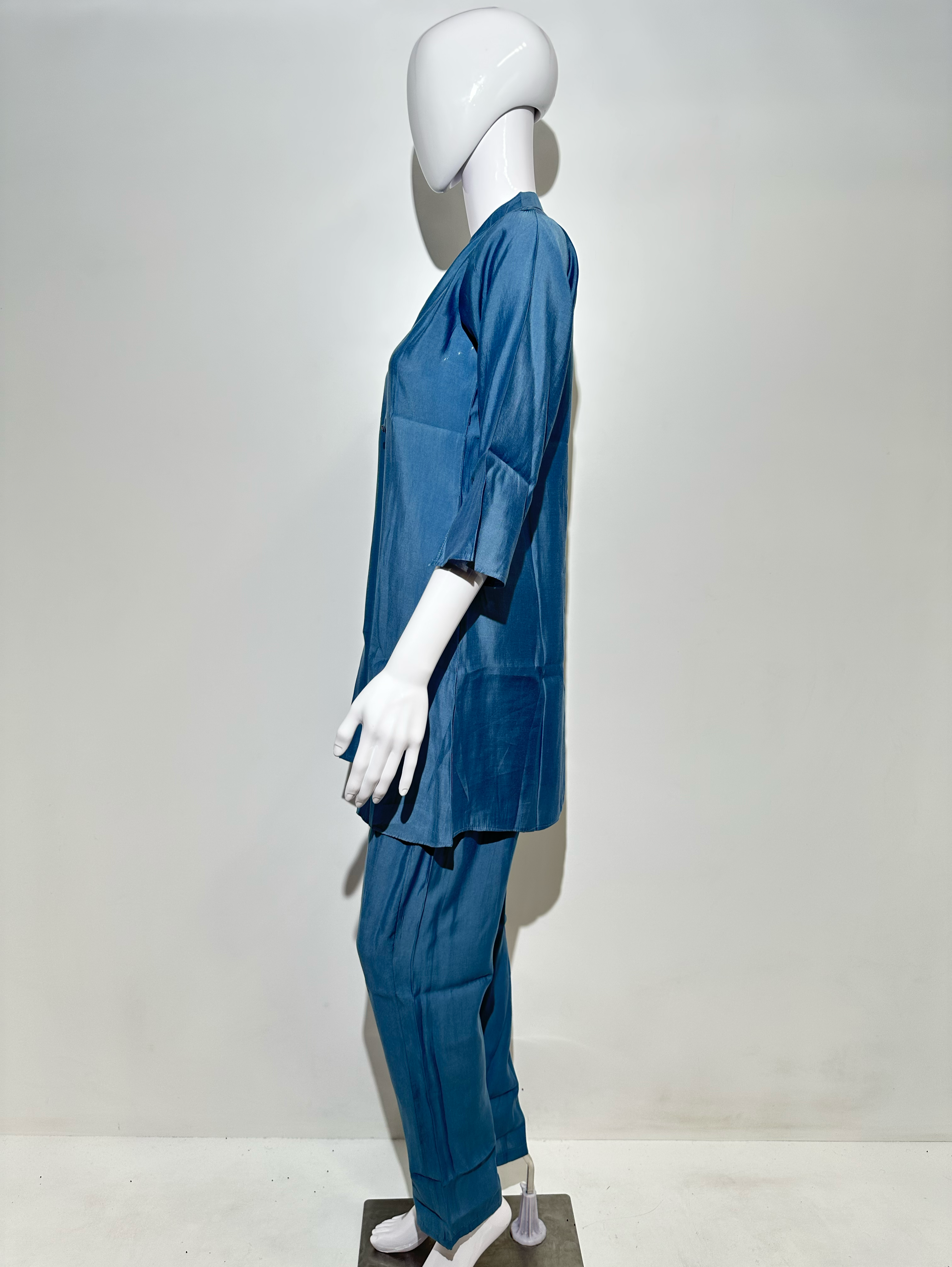 Image of Sky Blue Muslin Hand work Coords