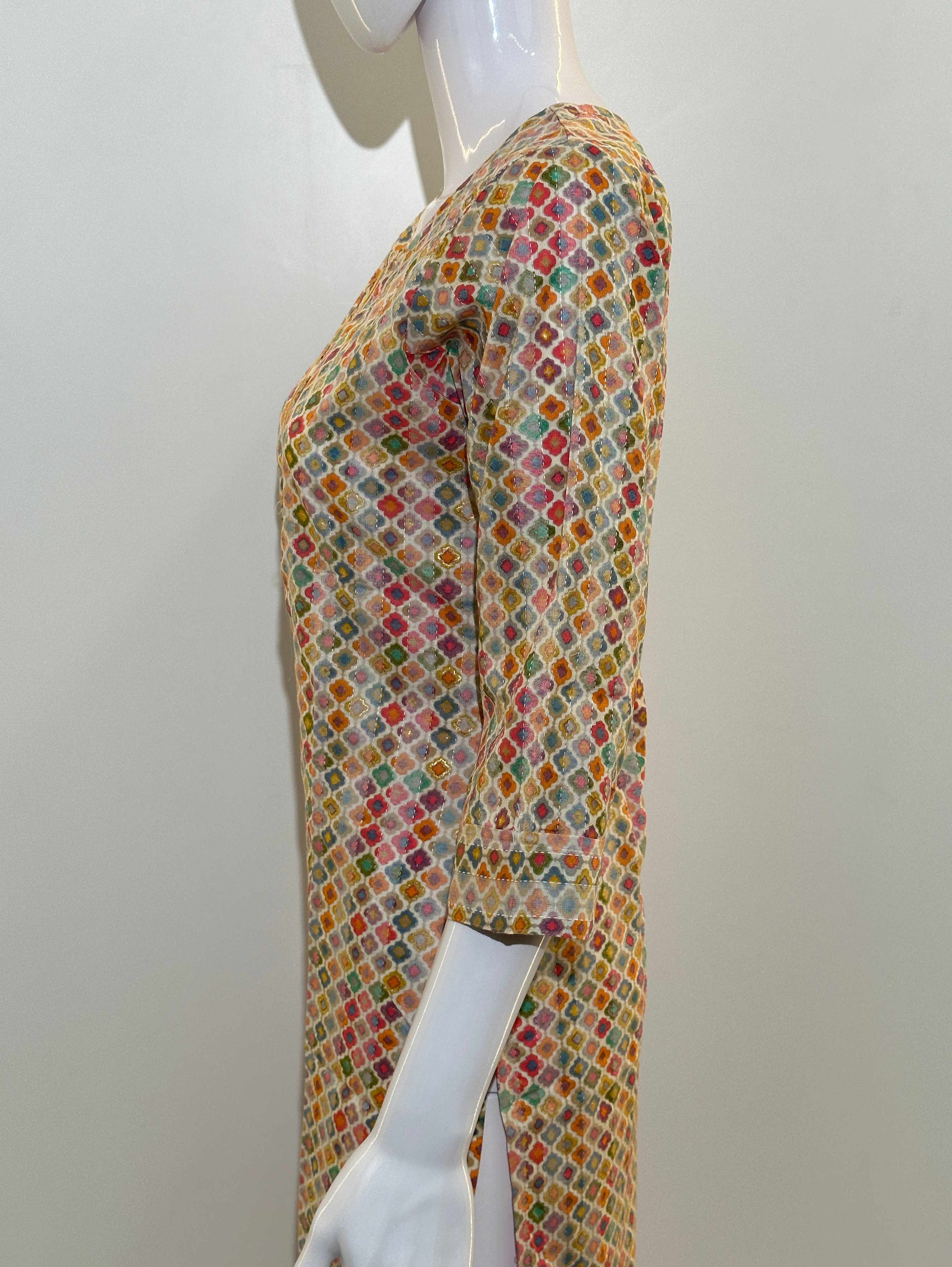 Image of Slub Cotton Embroidary work Kurti